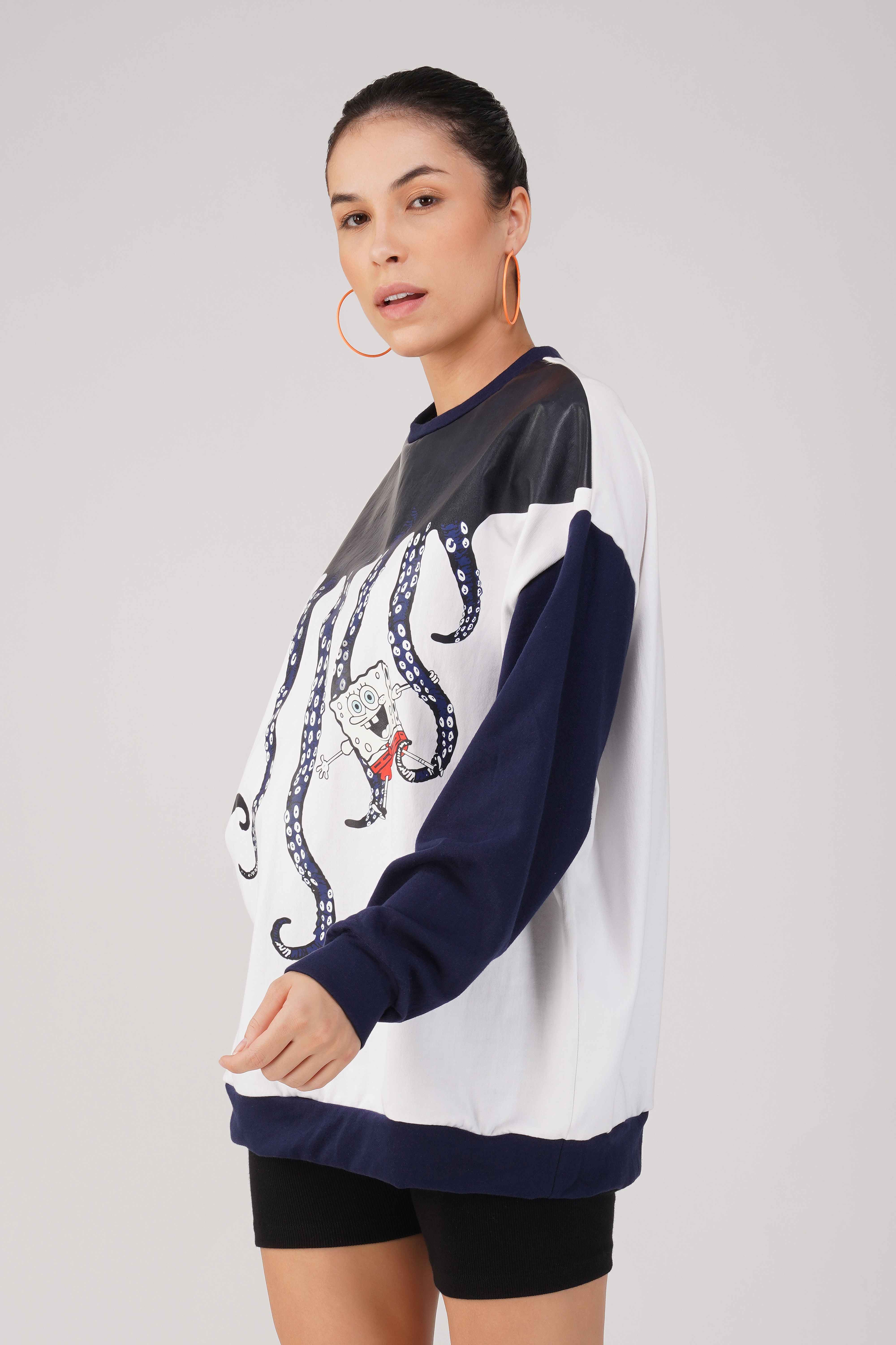 SpongeBob: Day with Squidward Oversized Sweatshirt - Image 3