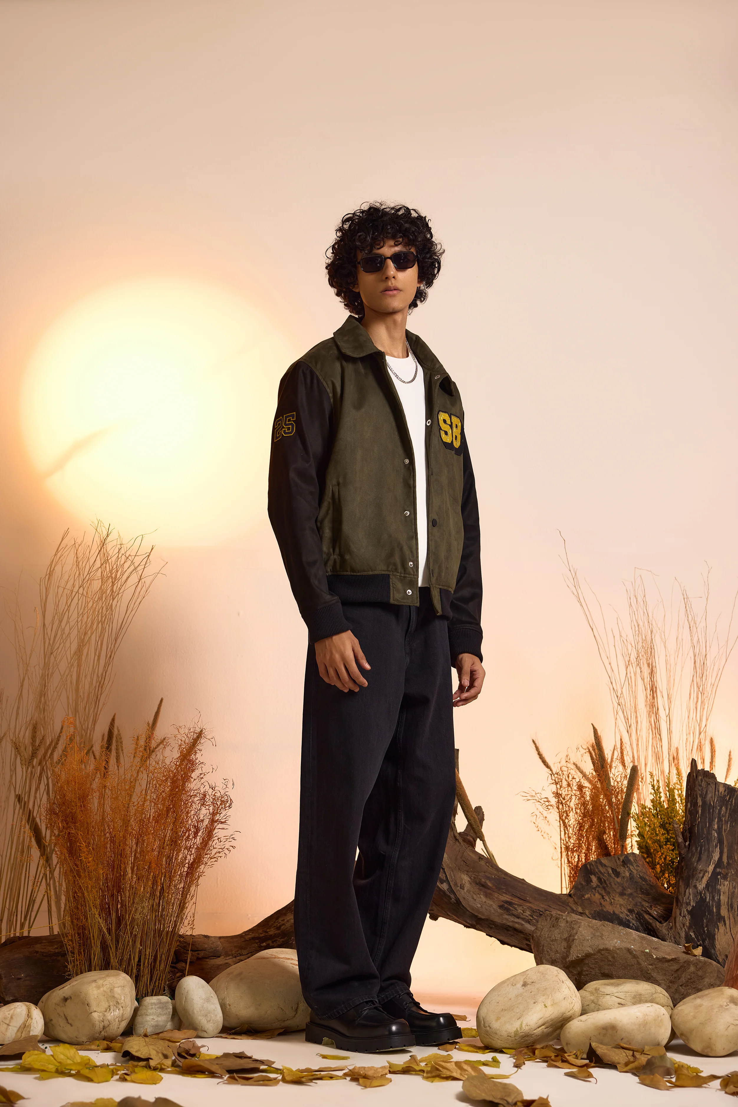 Spongebob: Embellished Suede Bomber Jacket - Image 2