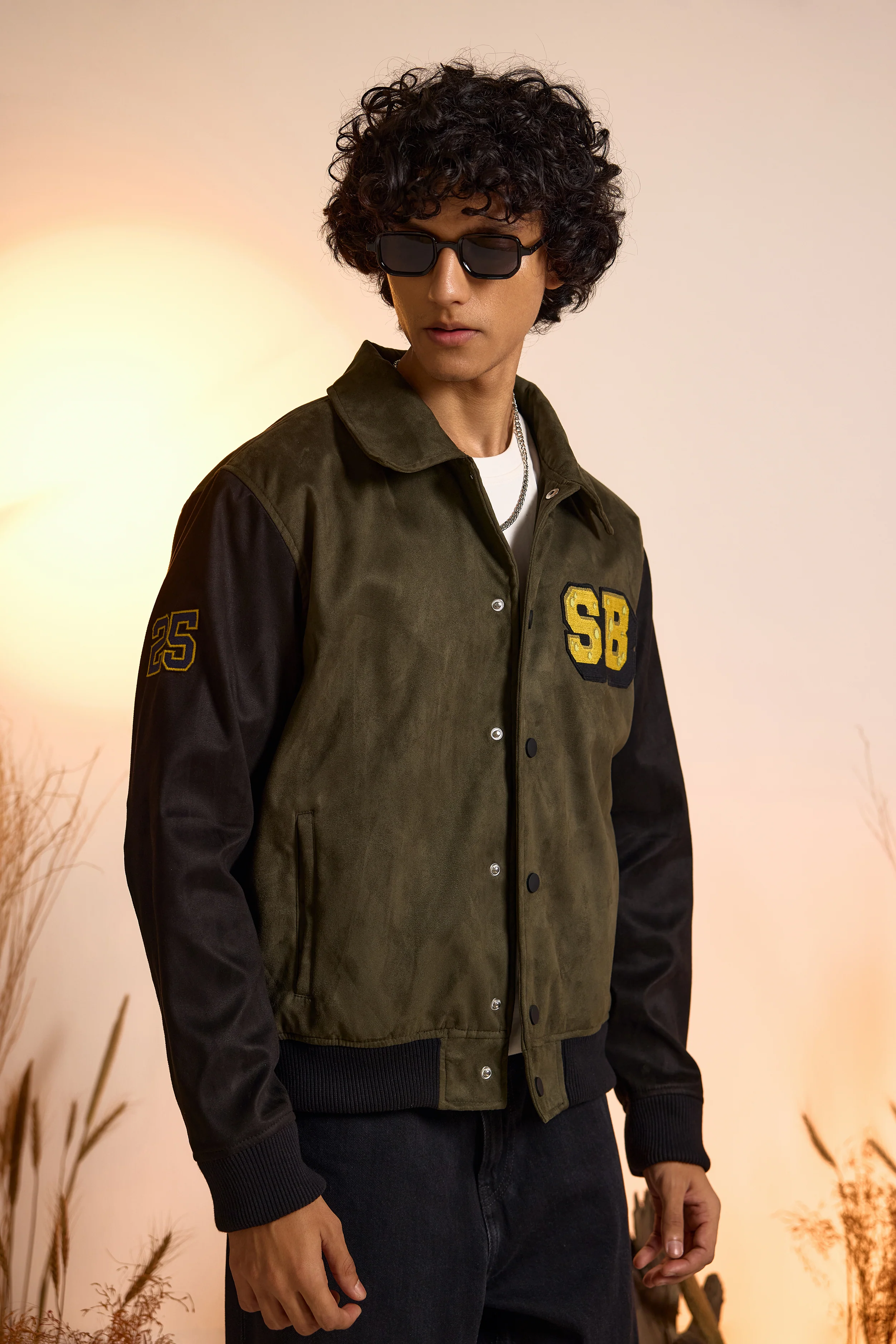 Spongebob: Embellished Suede Bomber Jacket - Image 4