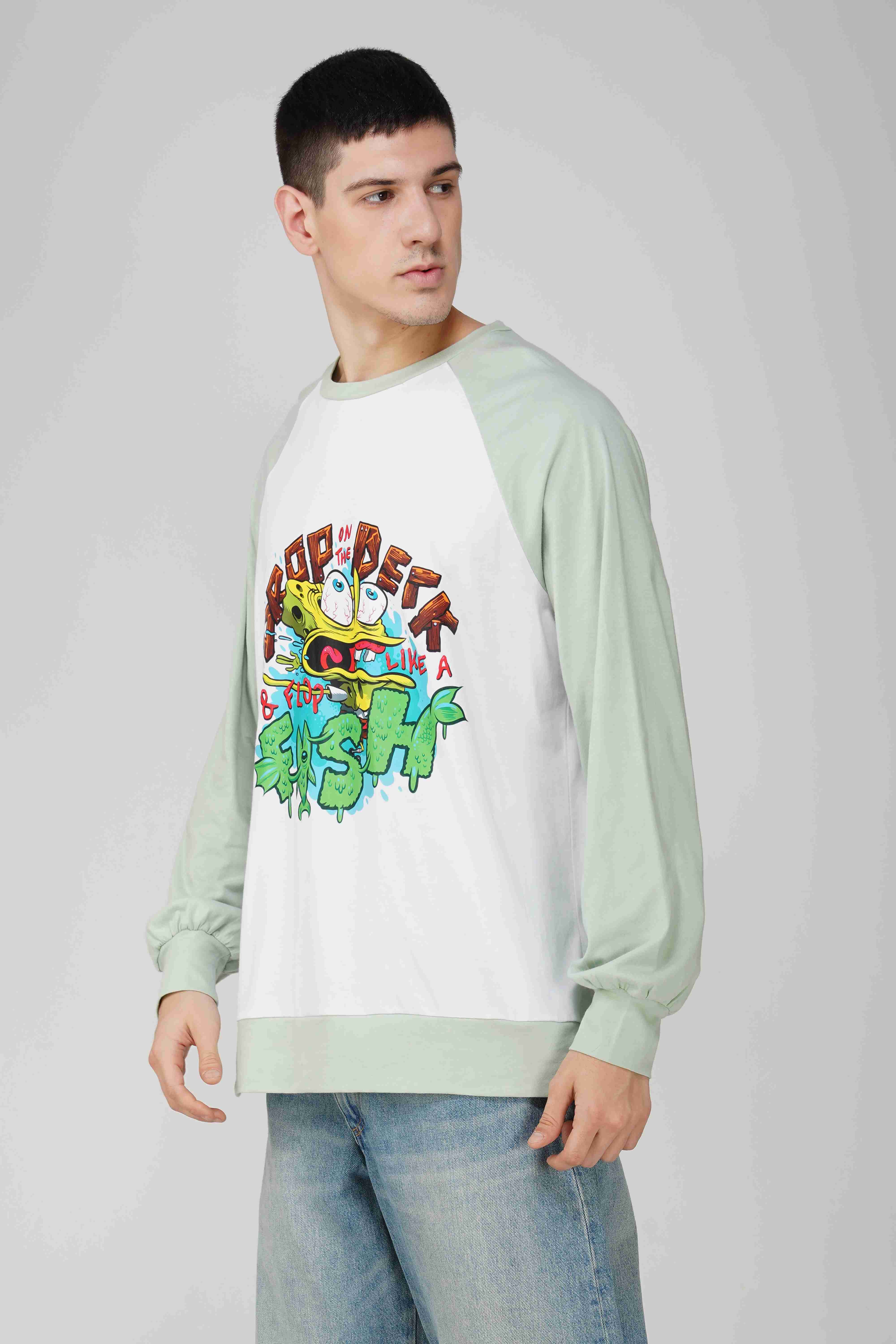 SpongeBob: Flop Like a Fish Men's T-shirt - Image 3
