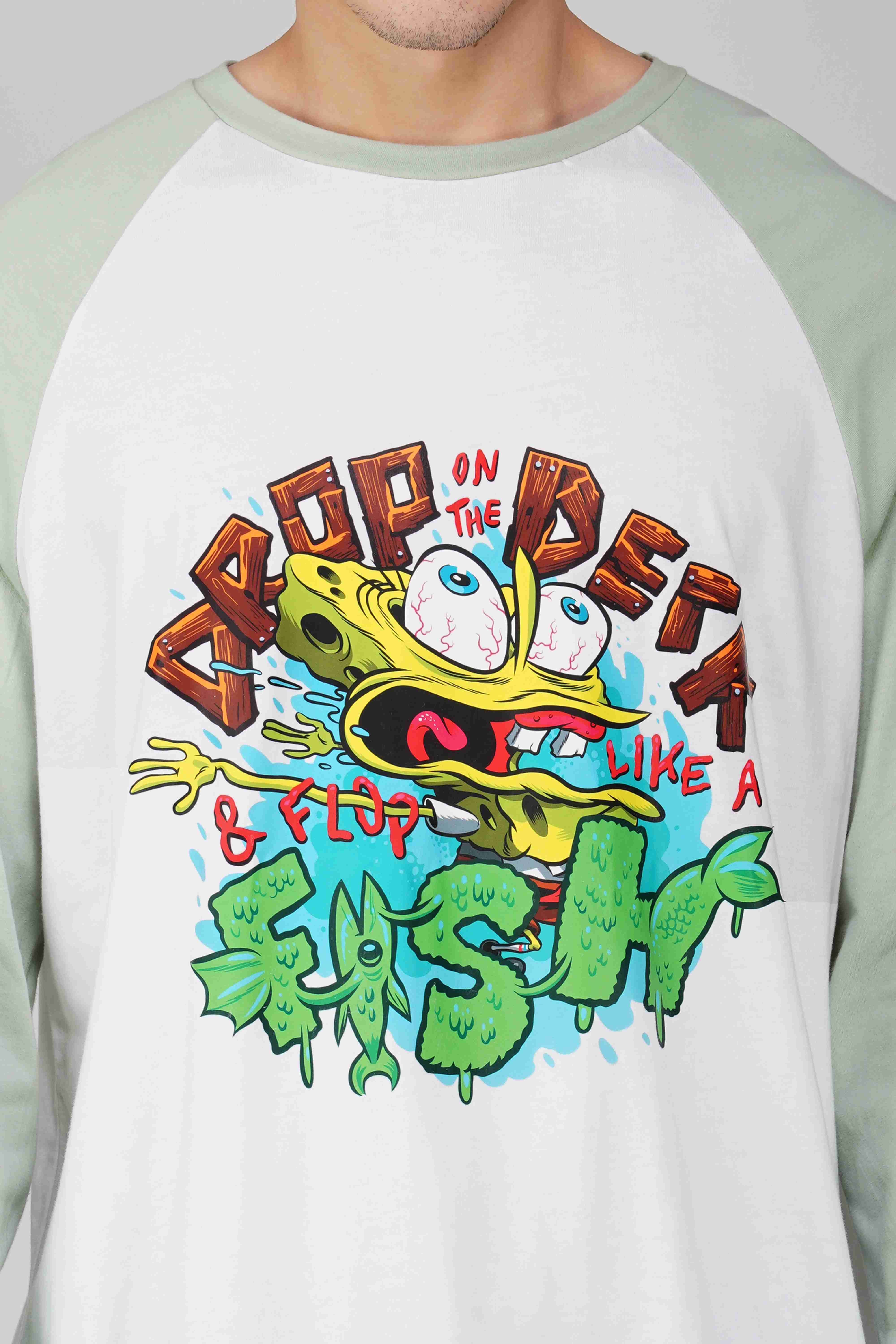 SpongeBob: Flop Like a Fish Men's T-shirt - Image 4