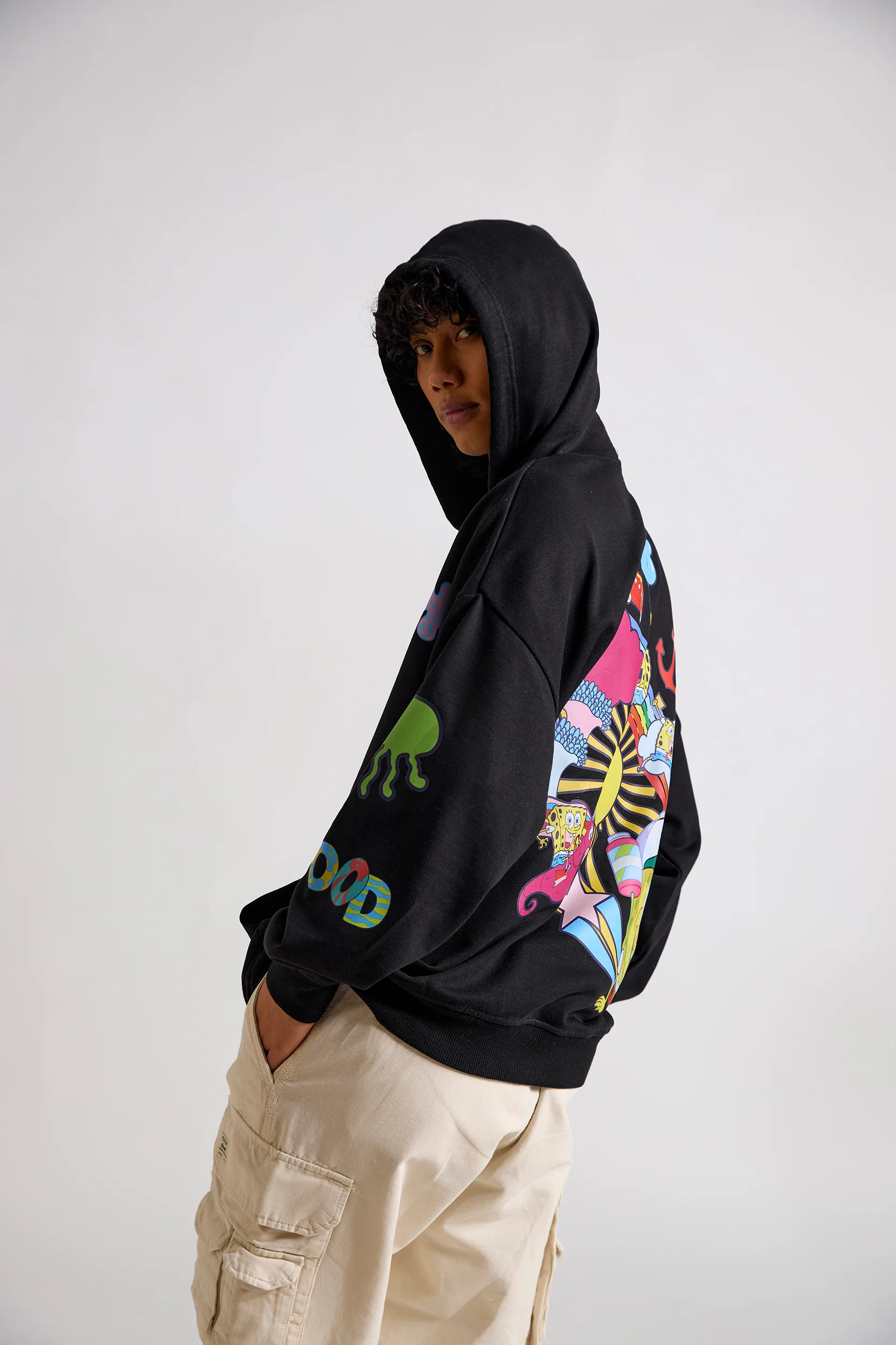 Spongebob:Good Mood Oversized Hoodie - Image 5