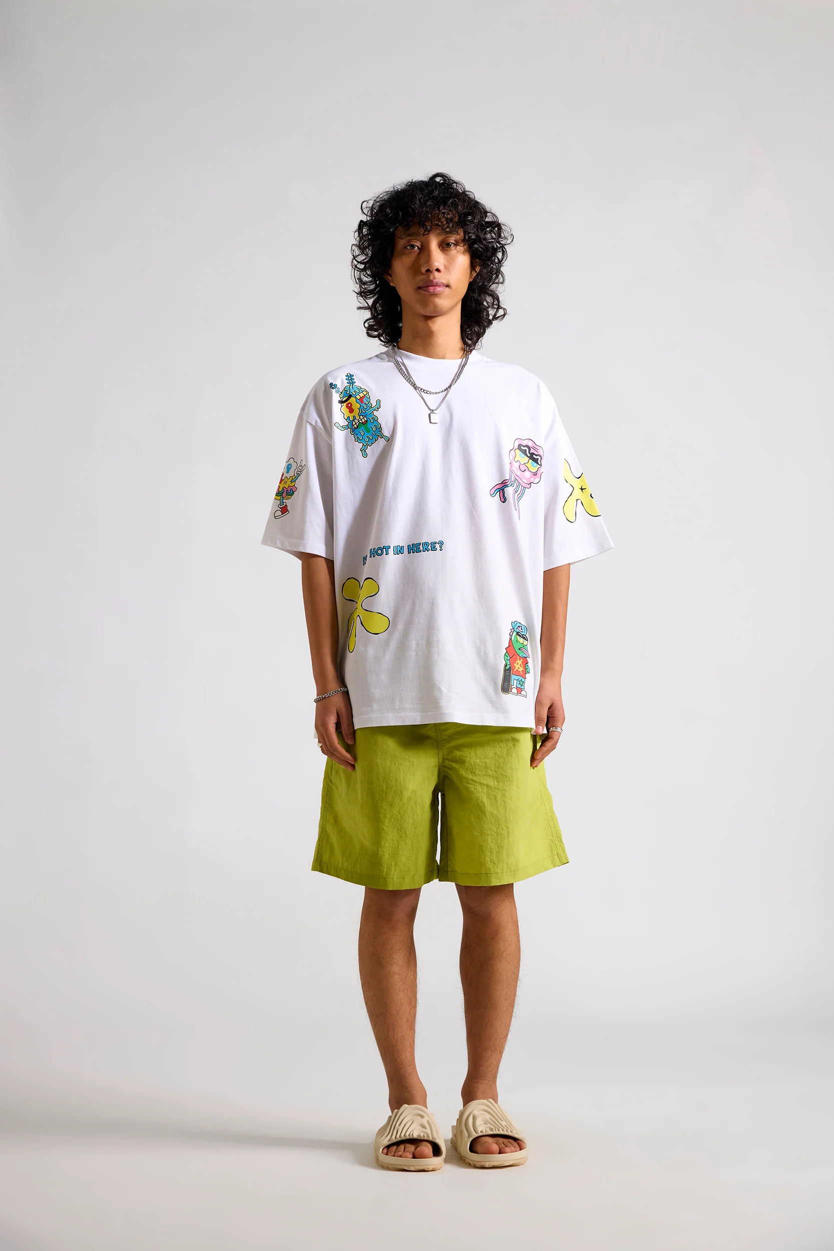 Spongebob:Is it hot in here? Men's Oversized T-shirt - Image 3