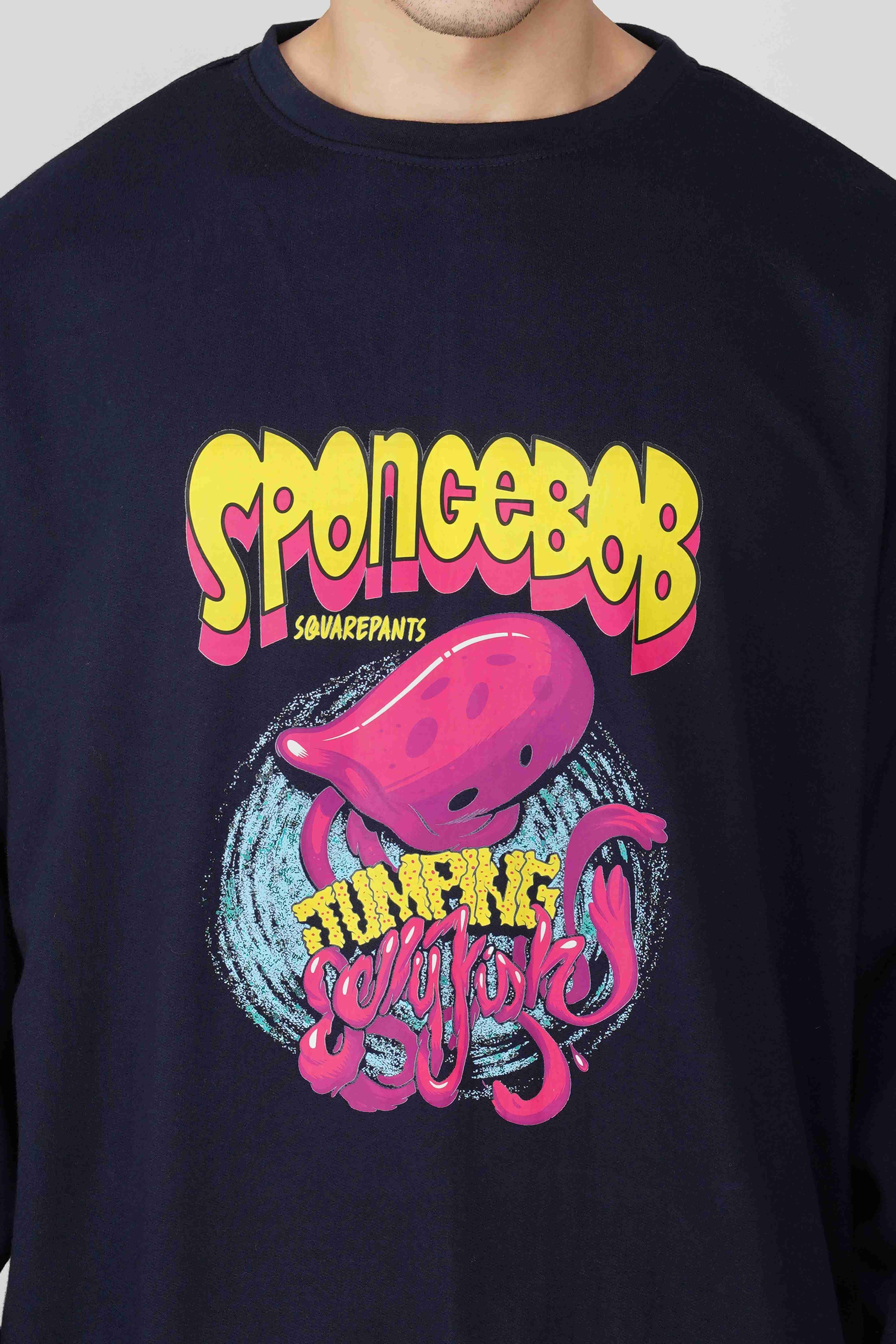 SpongeBob: Jumping Jellyfish Oversized Men's Sweatshirt - Image 4