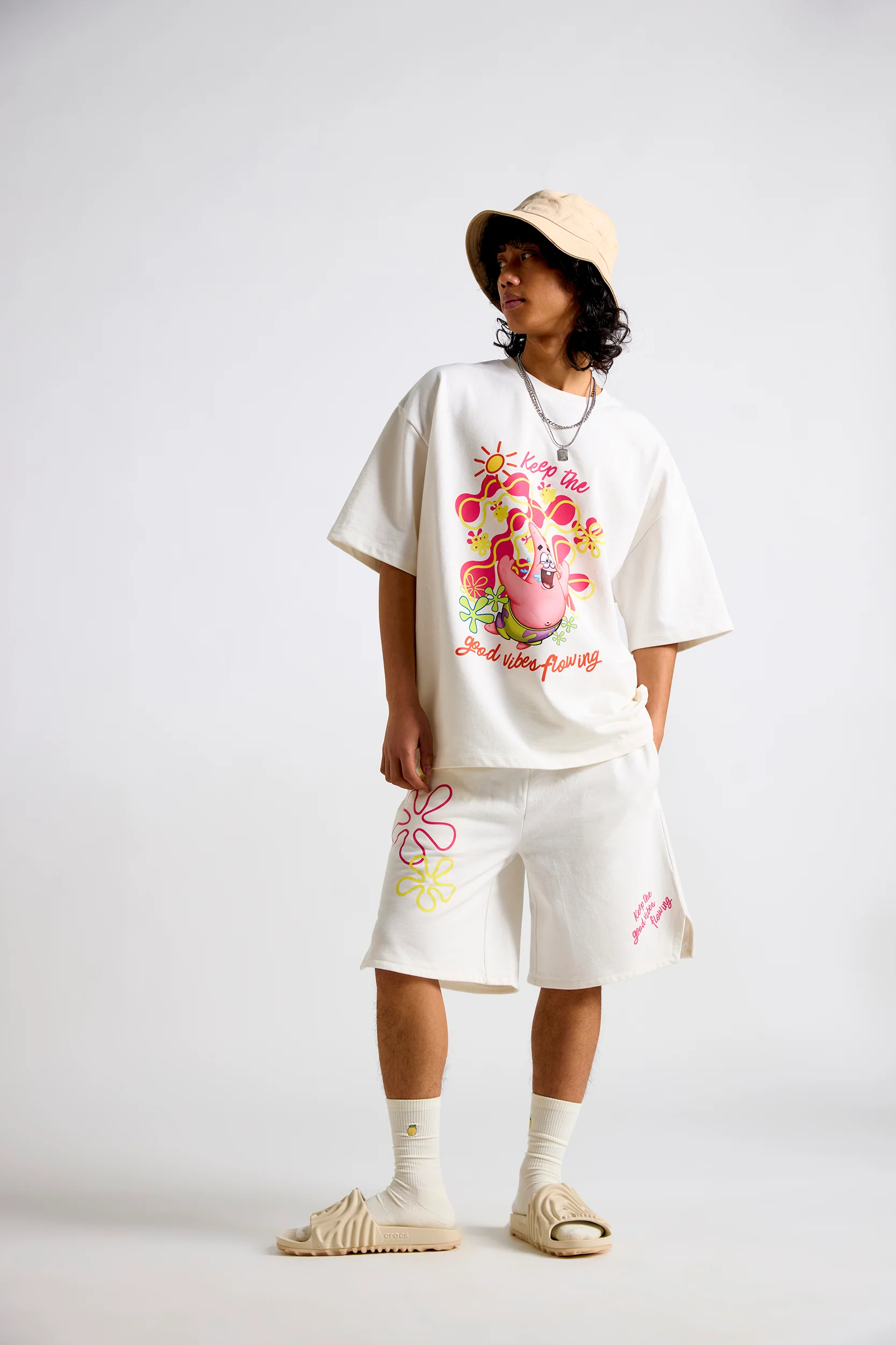 Spongebob:Keep the Good Vibes Flowing Men's Oversized T-shirt - Image 3