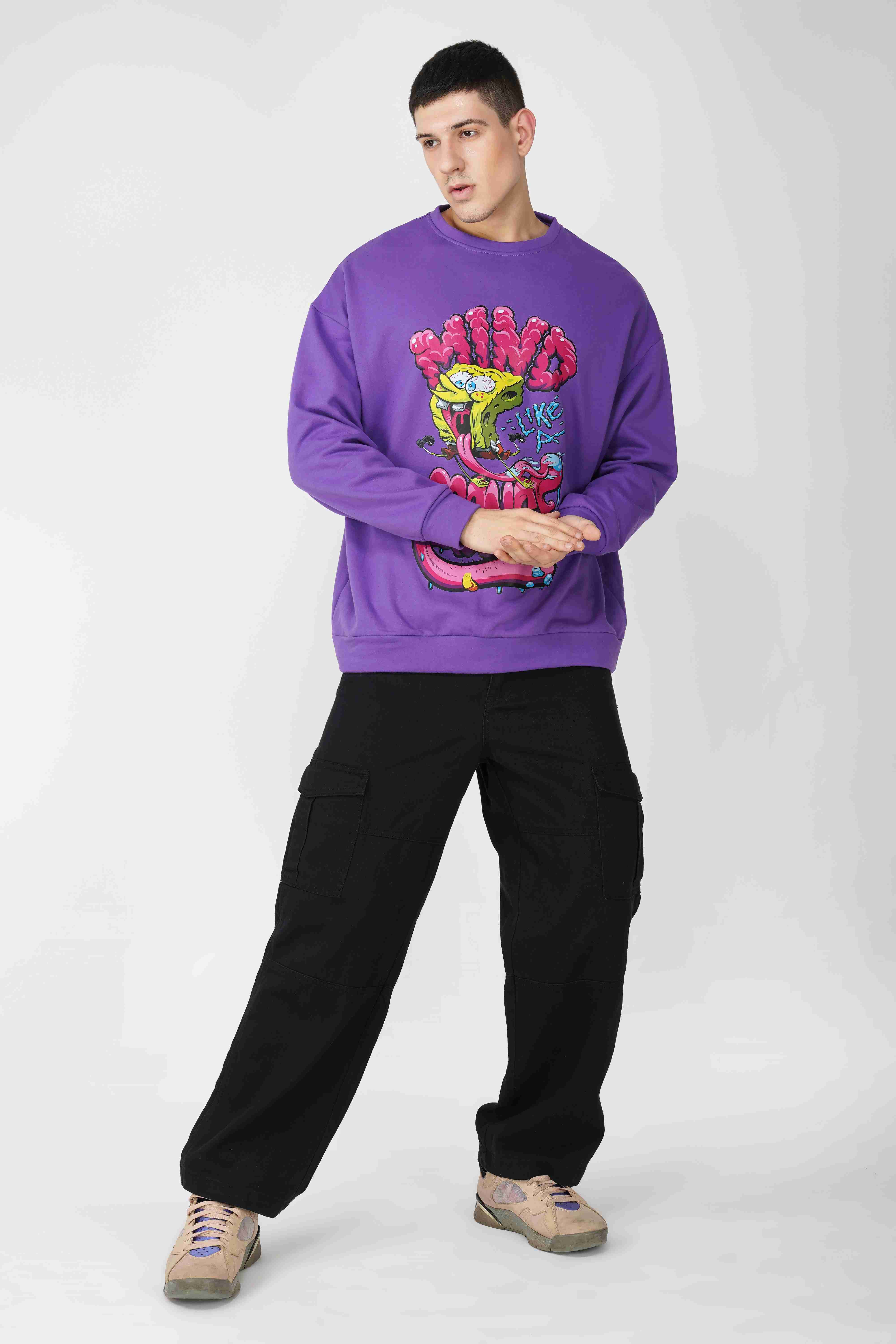 SpongeBob: Mind Like A Sponge Oversized Men's Sweatshirt - Image 2