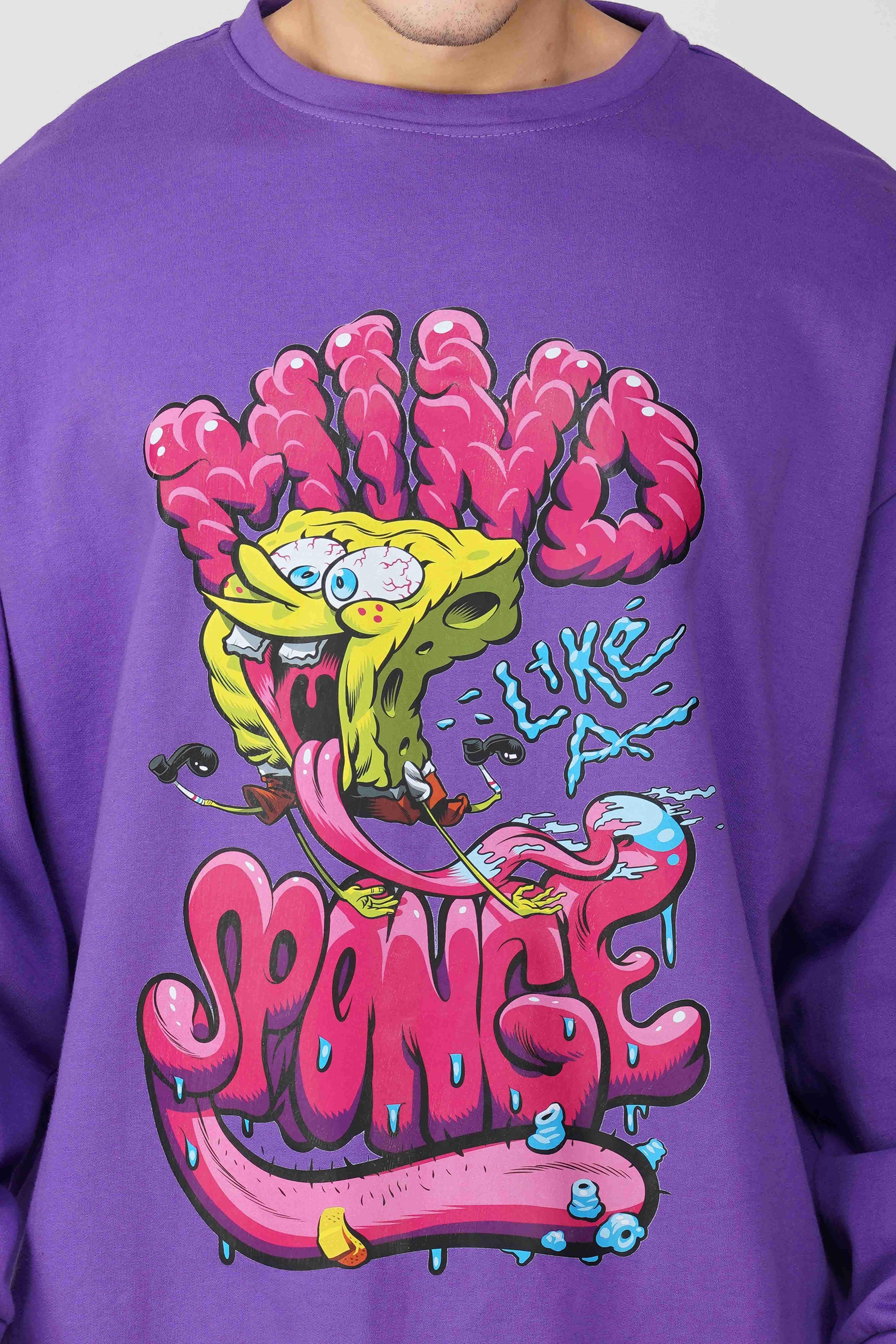 SpongeBob: Mind Like A Sponge Oversized Men's Sweatshirt - Image 4