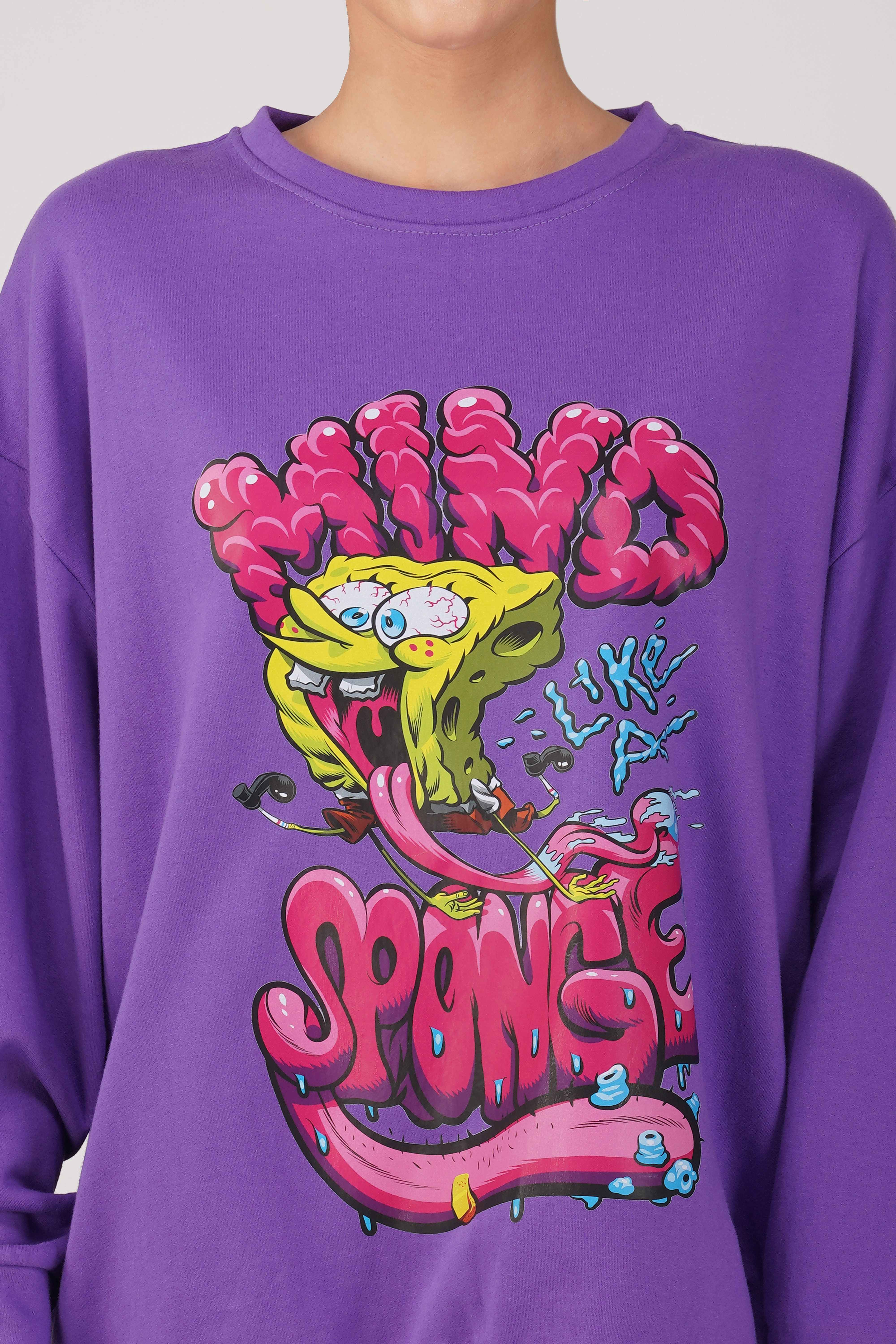 SpongeBob: Mind Like A Sponge Oversized Sweatshirt - Image 9