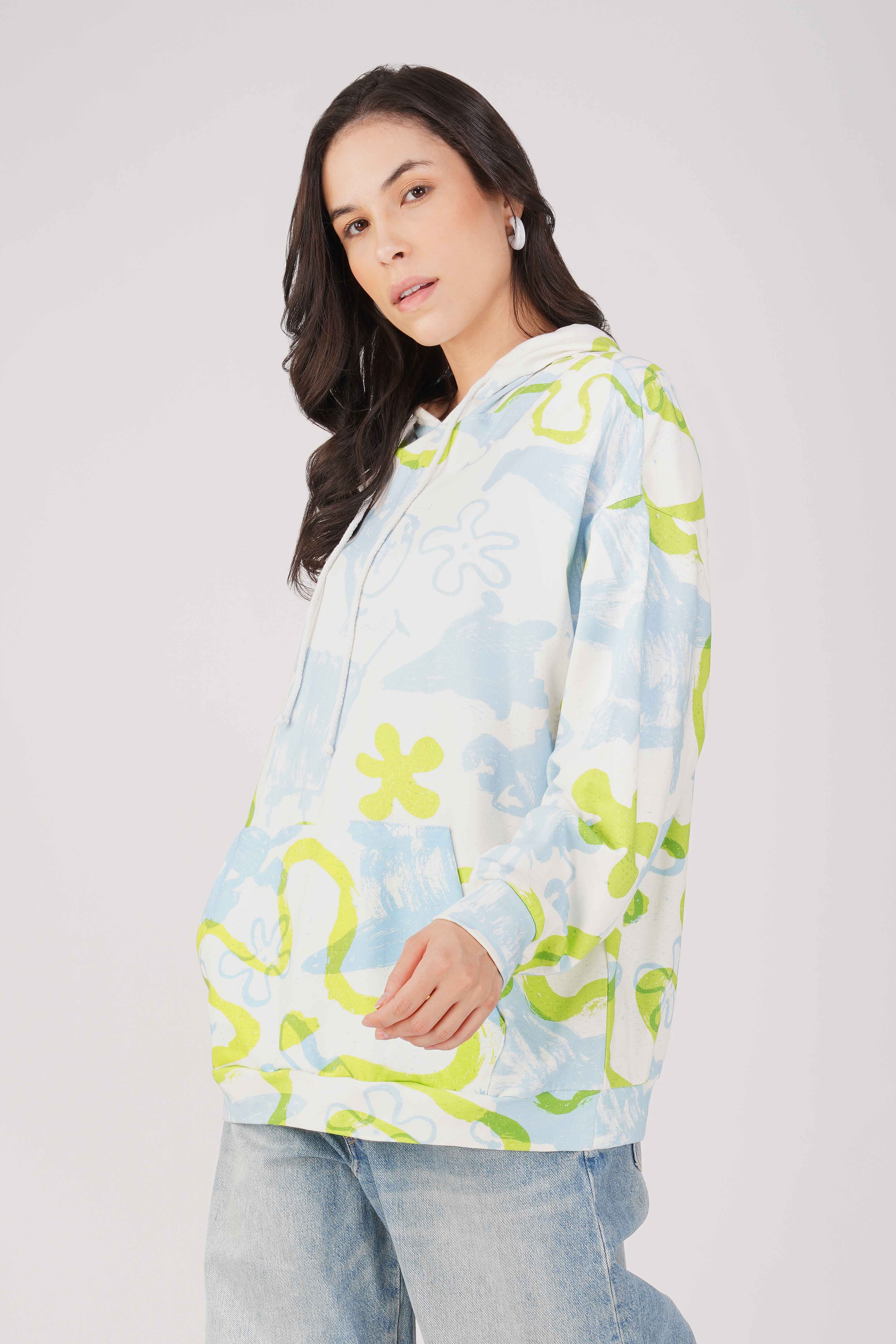 Spongebob Printed Oversized Hoodie - Image 3