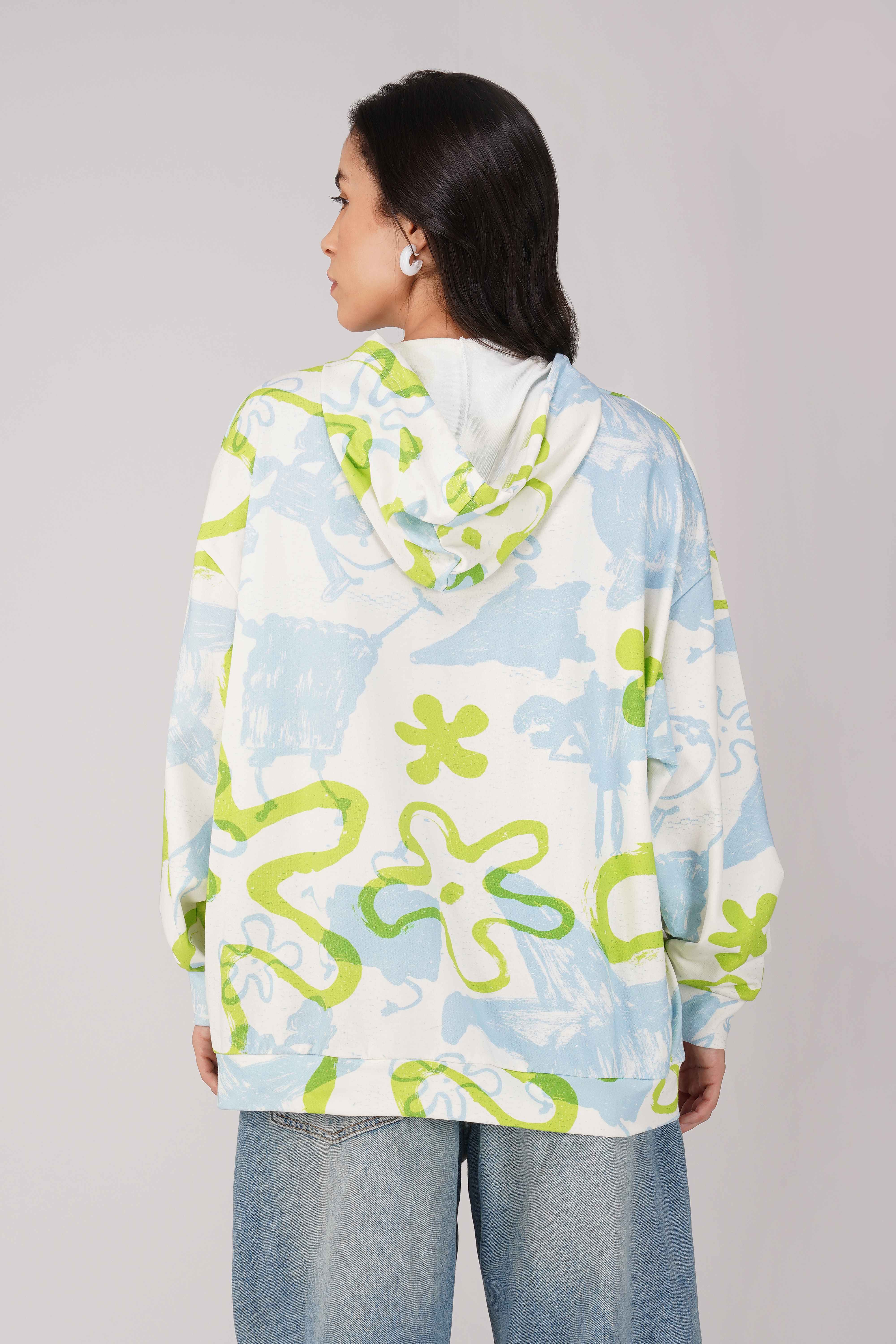 Spongebob Printed Oversized Hoodie - Image 5