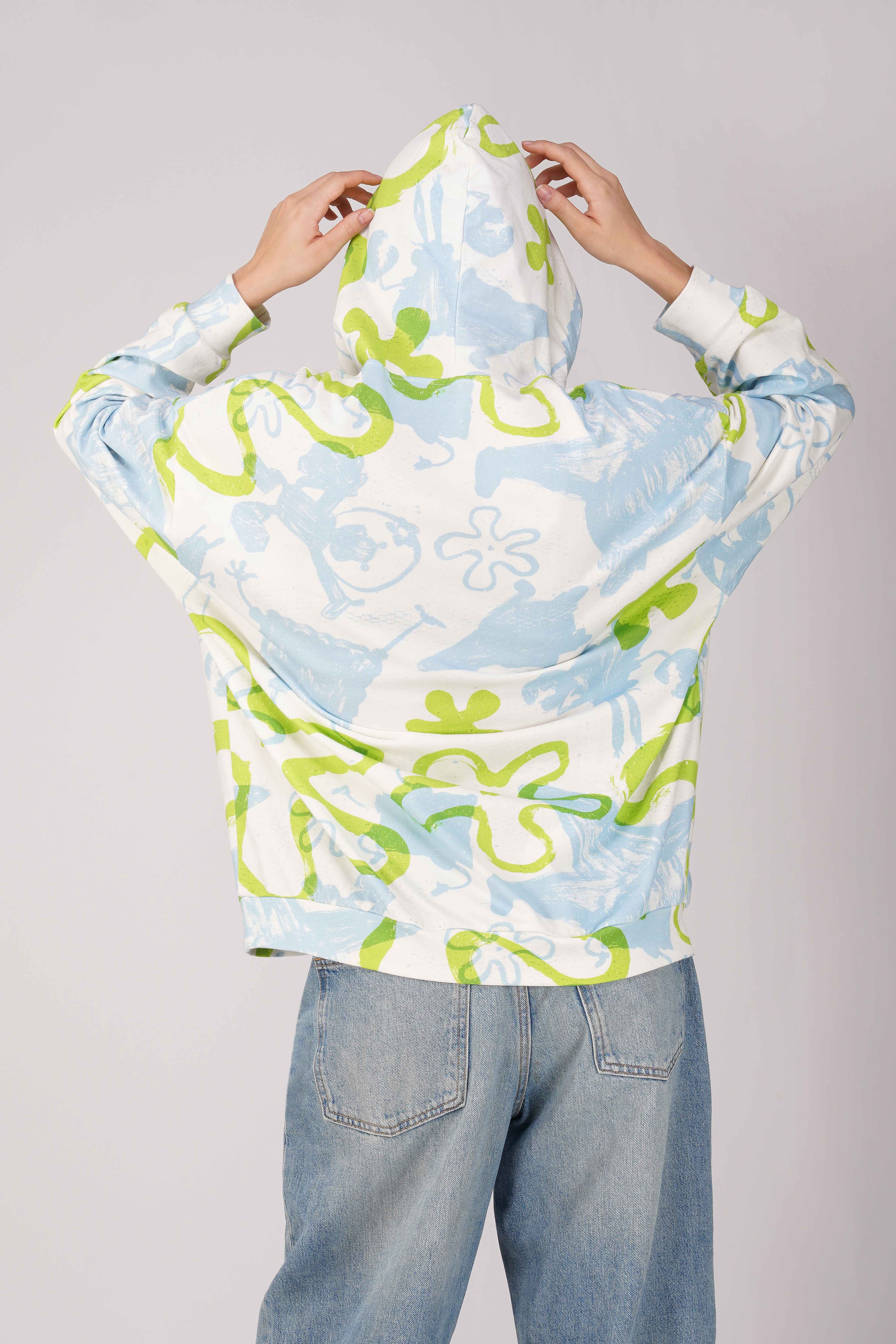Spongebob Printed Oversized Hoodie - Image 6
