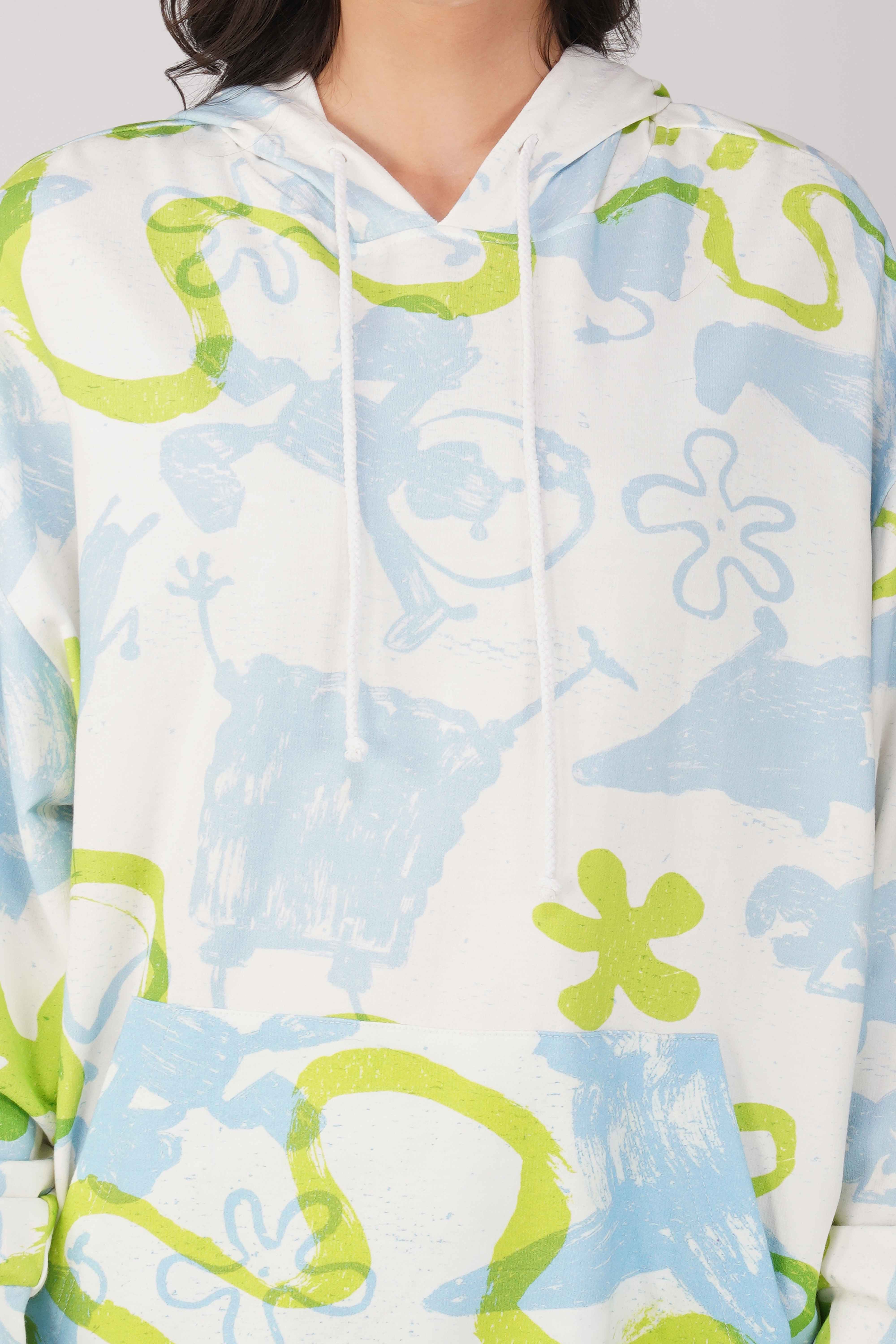 Spongebob Printed Oversized Hoodie - Image 7