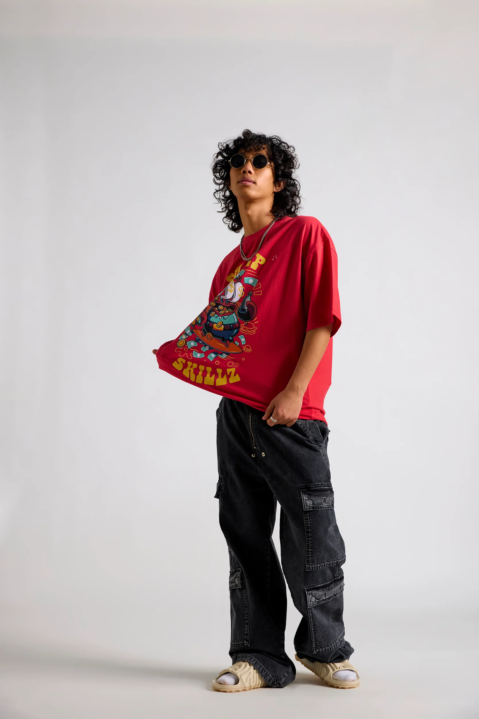 Spongebob:Sharp Skillz Men's Oversized T-shirt - Image 3