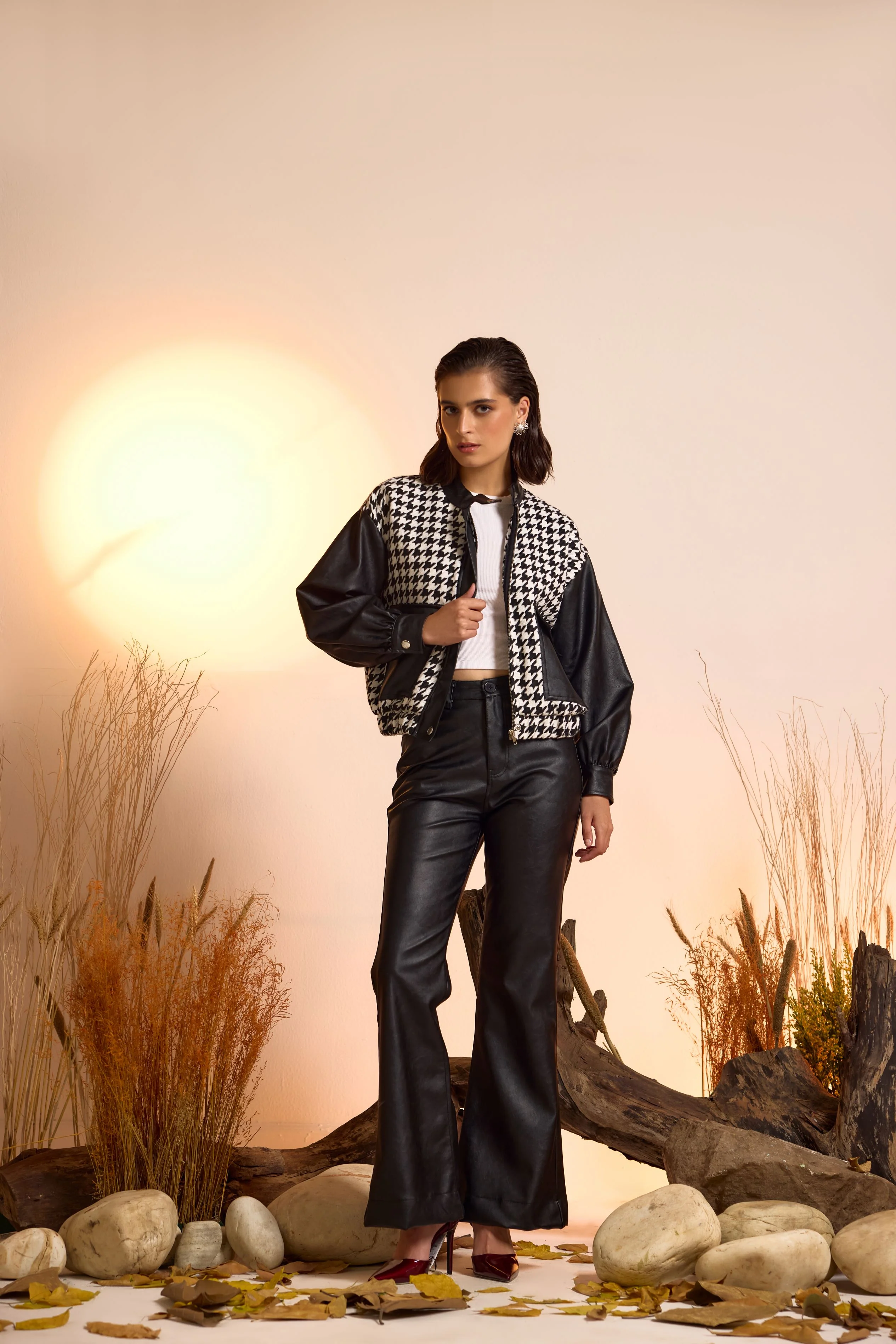 Structured Houndstooth Jacket - Image 3