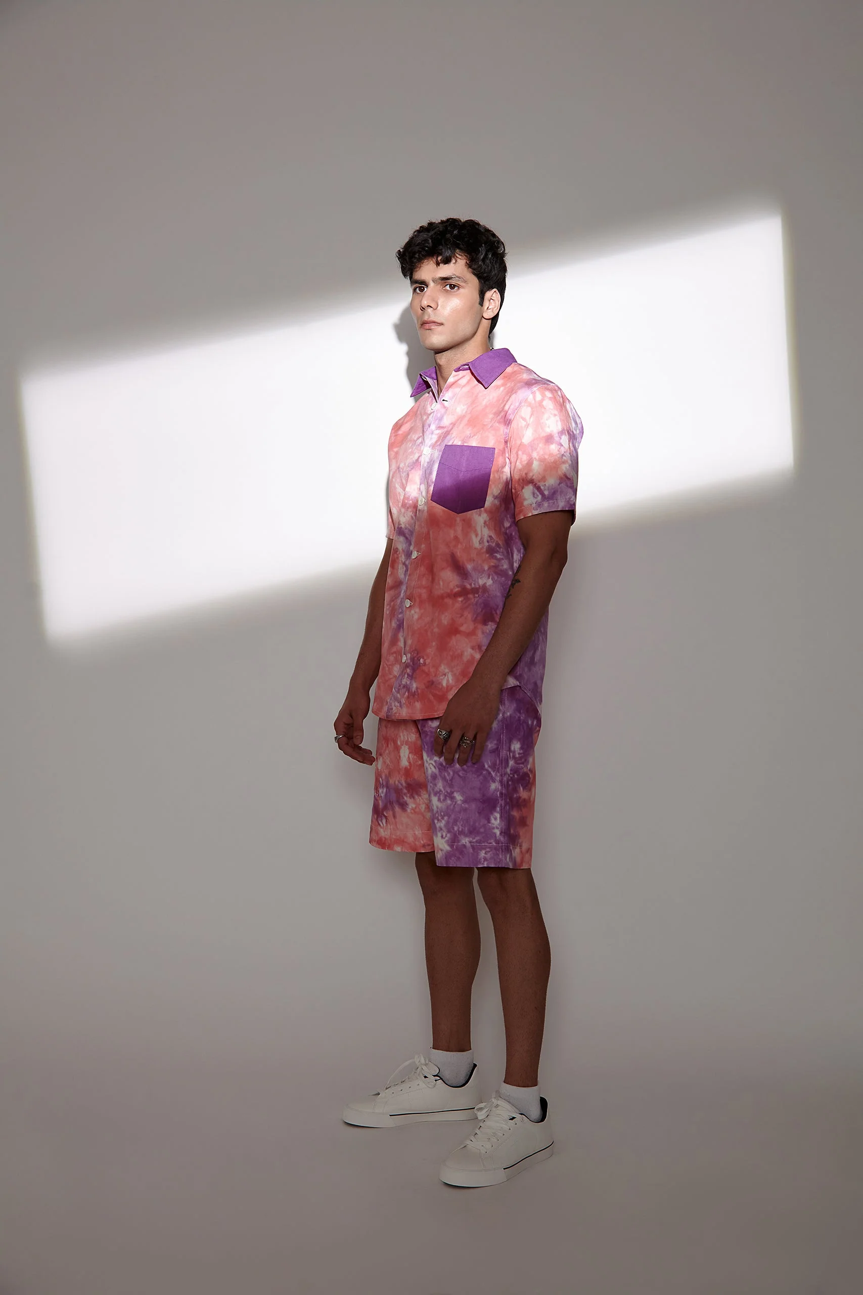 Tie & Dye Half-Sleeve Twill Shirt - Image 3
