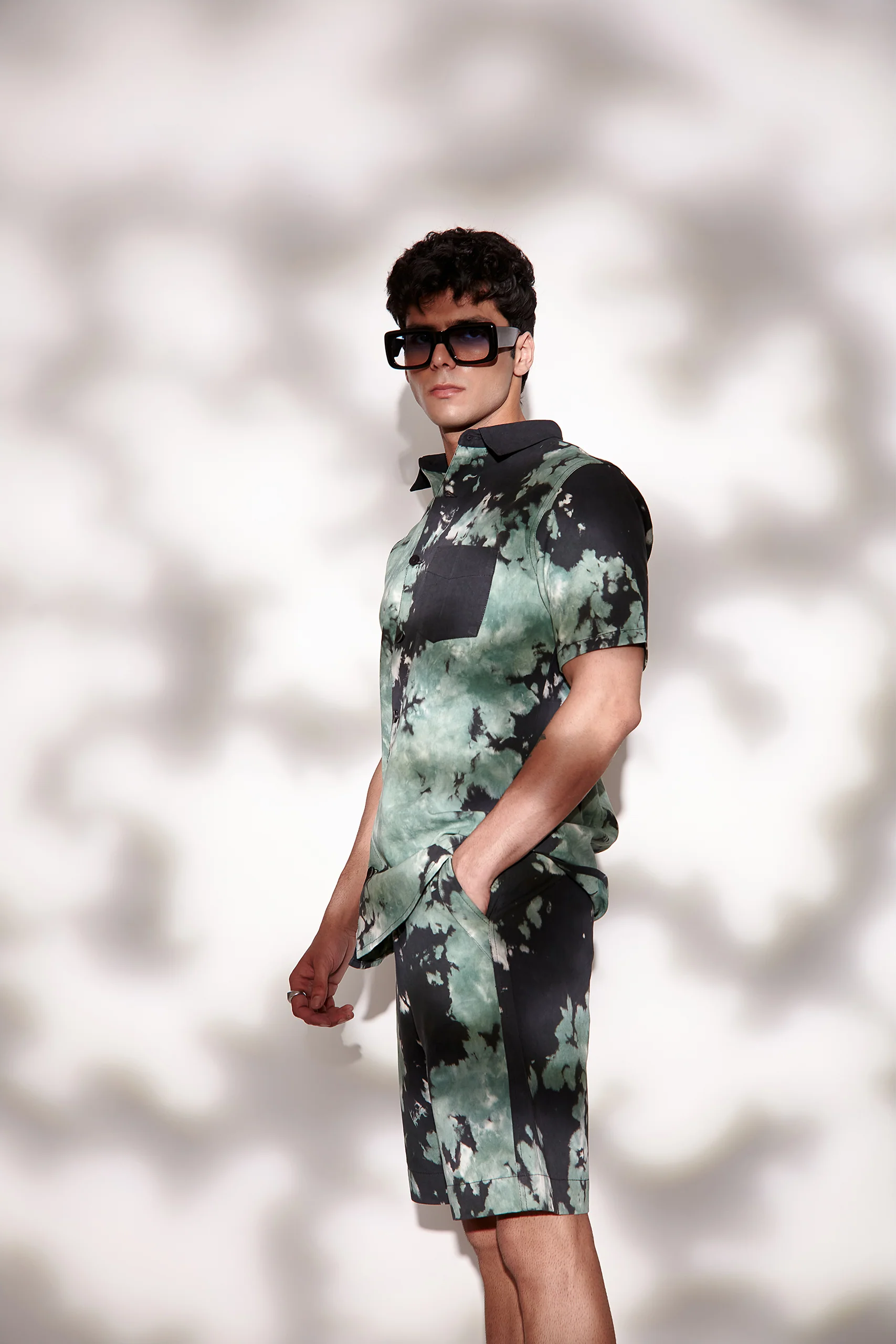 Tie & Dye Half-Sleeve Twill Shirt - Image 3
