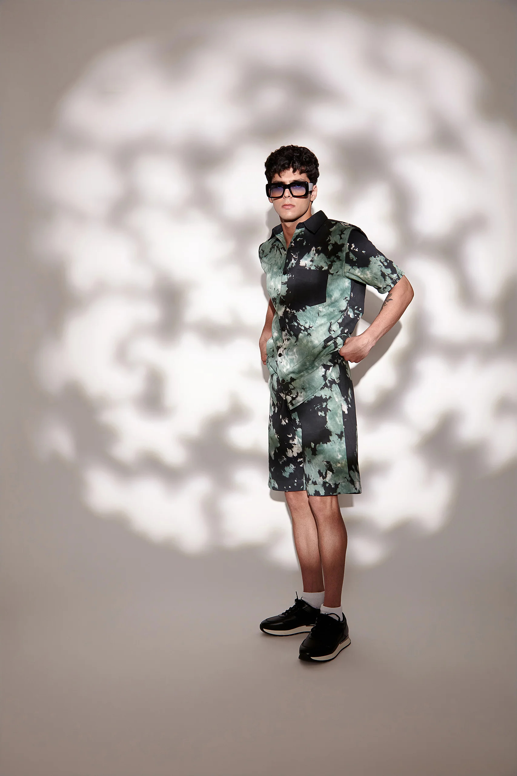 Tie & Dye Half-Sleeve Twill Shirt - Image 5
