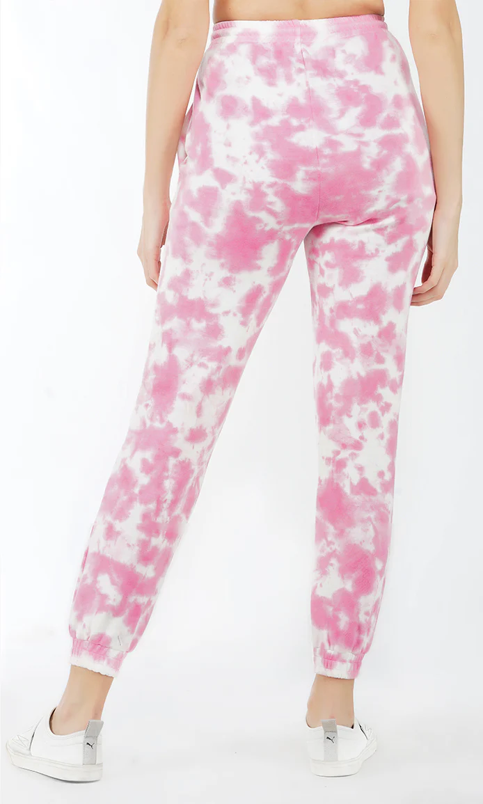 Pink-White Tie & Dye Joggers - Image 5