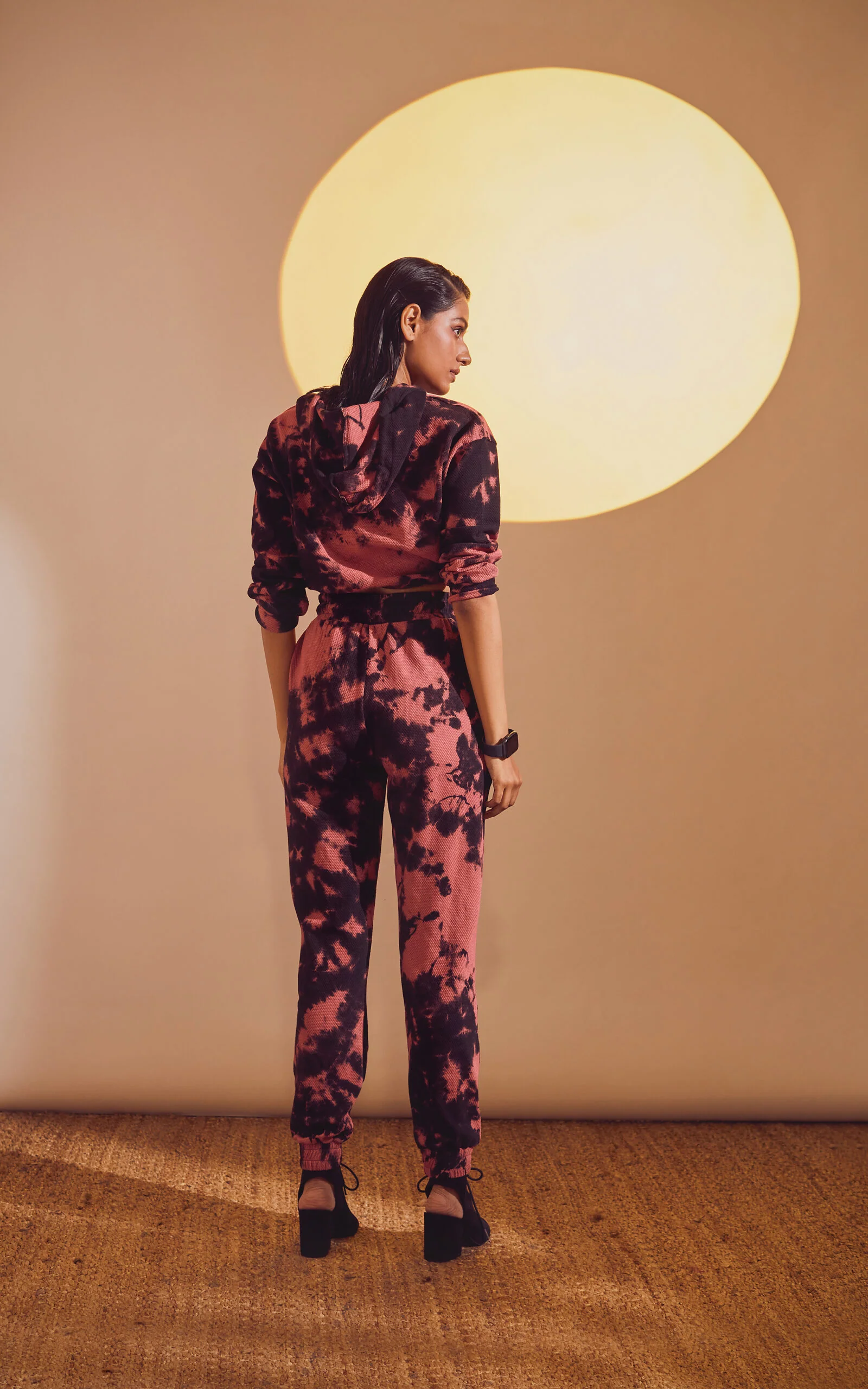 Black-Pink Tie & Dye Joggers - Image 4