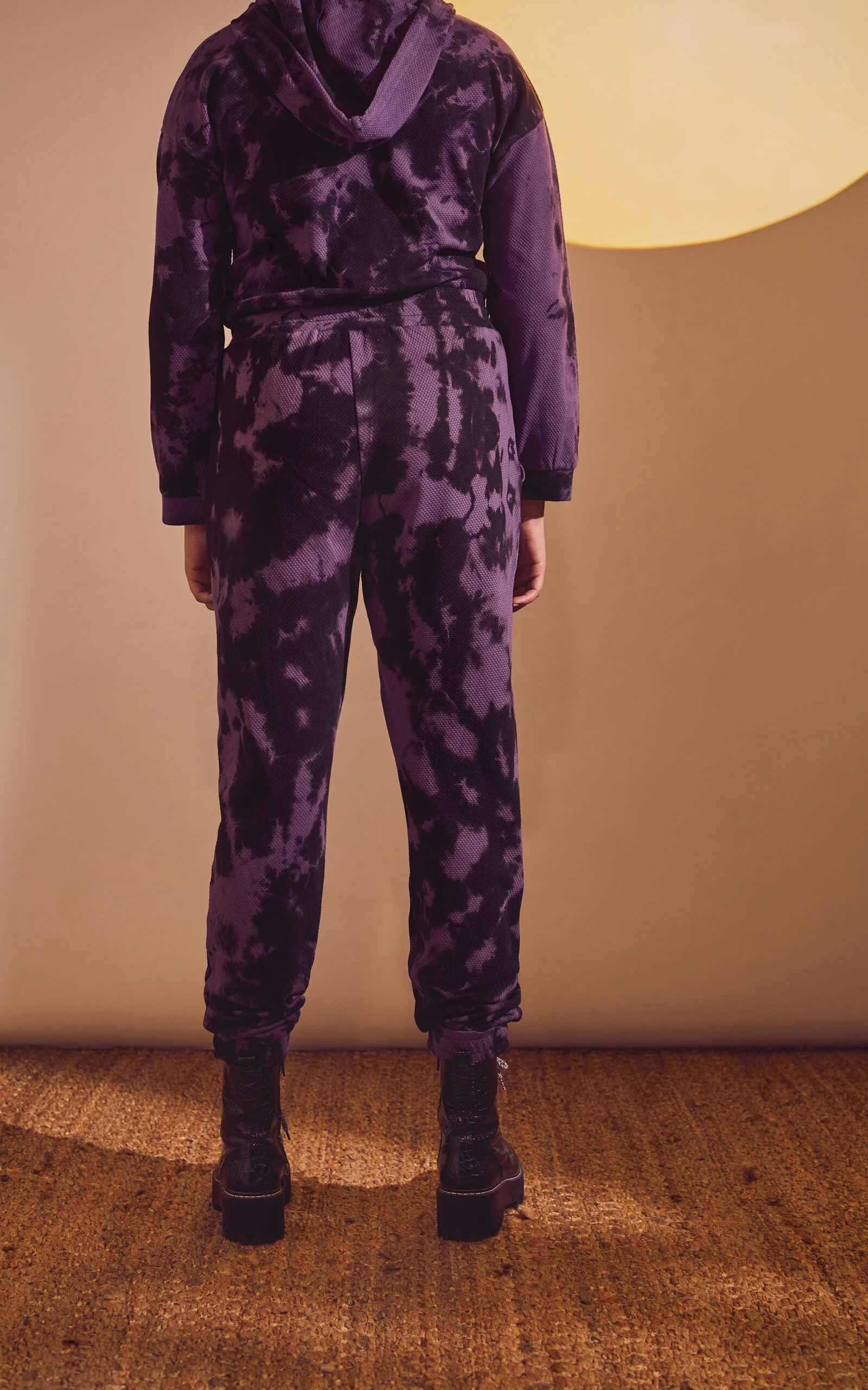 Black-Lavender Tie & Dye Joggers - Image 2