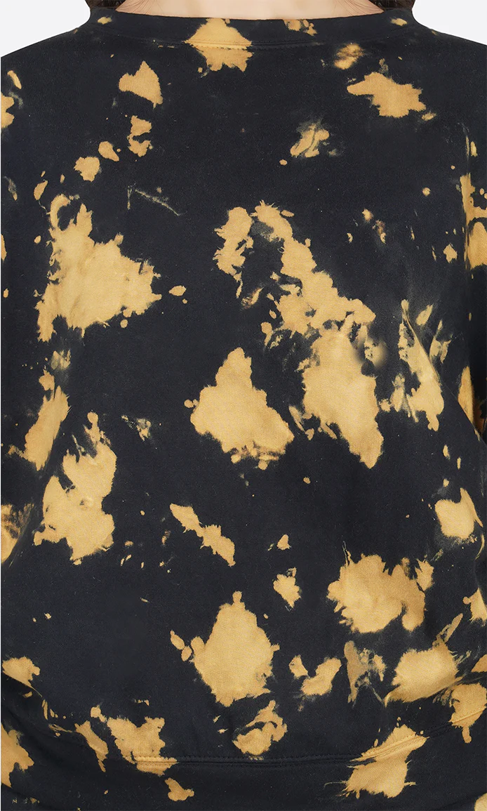 Black-Mustard Tie & Dye Over-sized Sweatshirt - Image 5