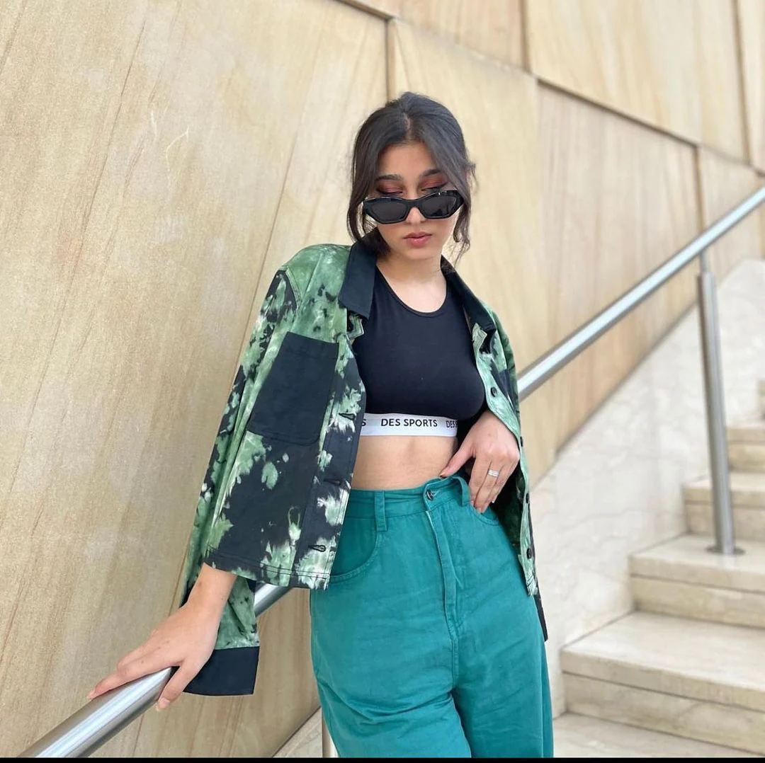 Green Tie & Dye Twill Overshirt - Image 5
