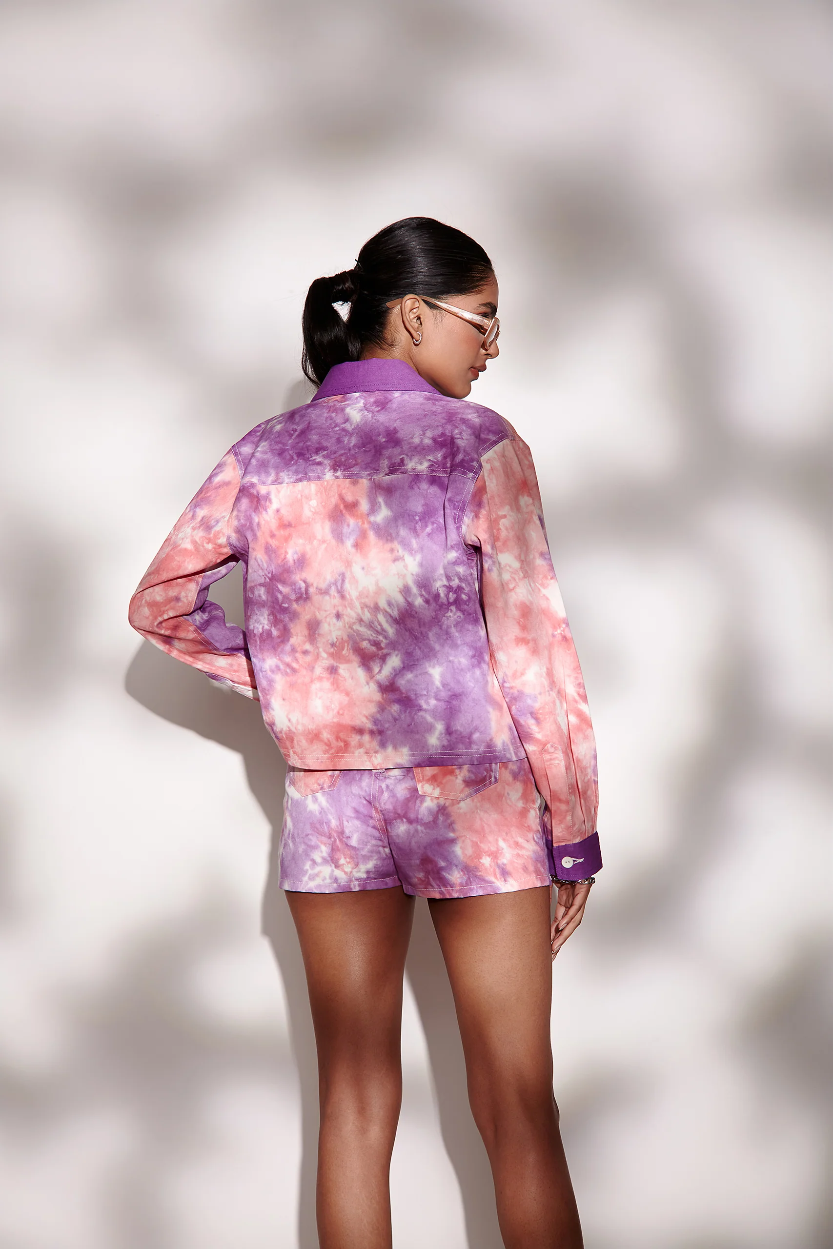Pink Tie & Dye Twill Overshirt - Image 5