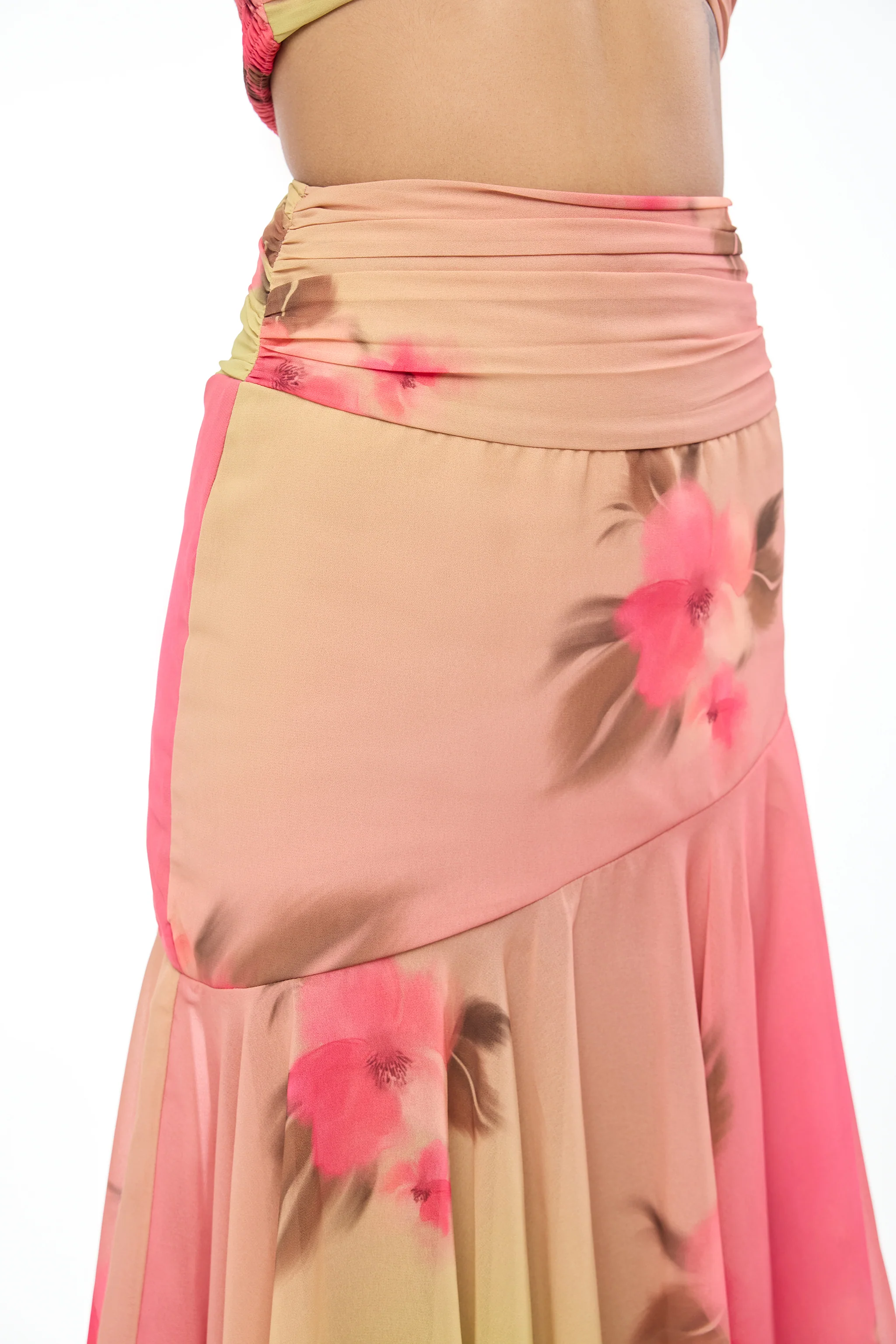 Tropical Bloom Ombre Maxi Skirt - Image 3