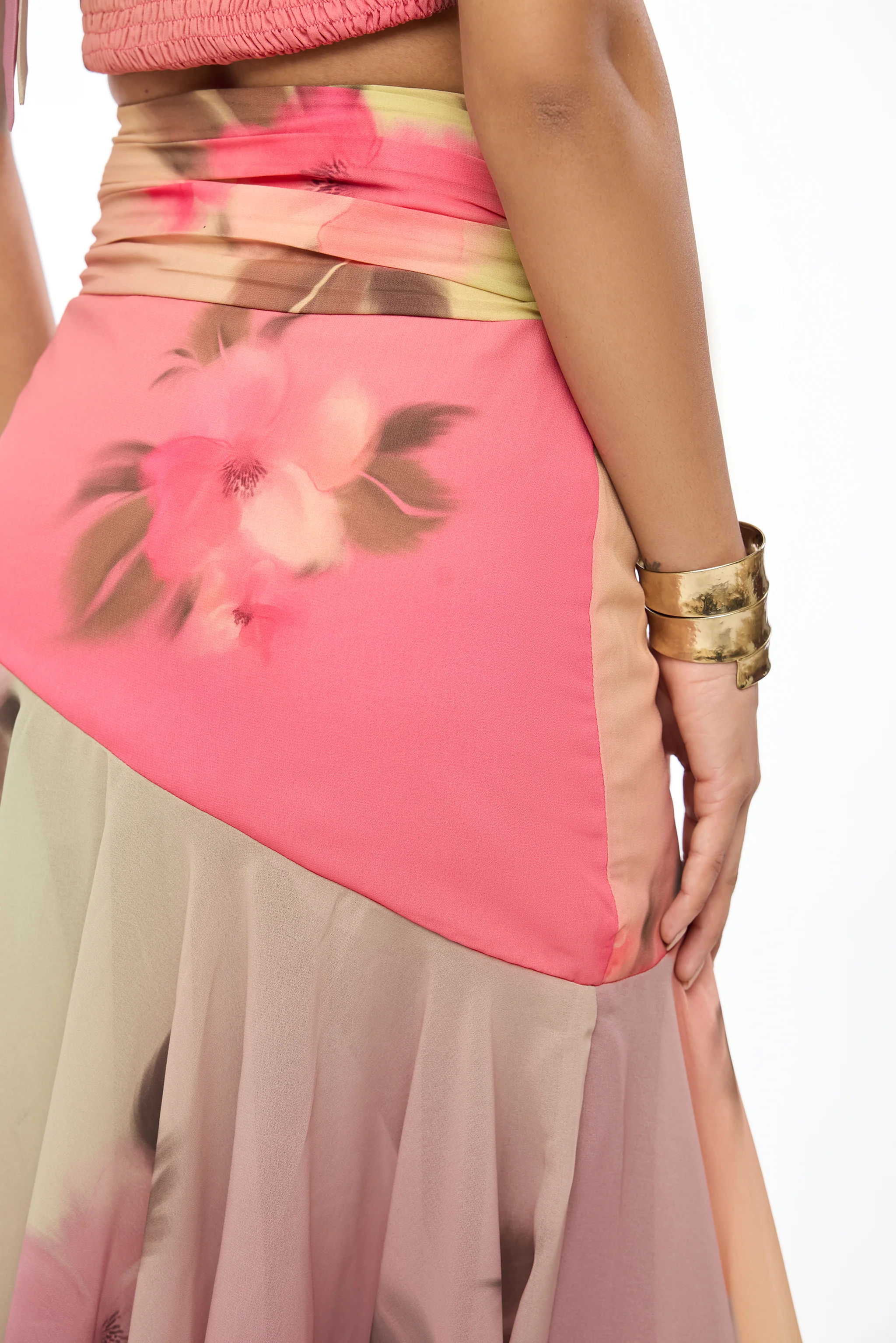Tropical Bloom Ombre Maxi Skirt - Image 4