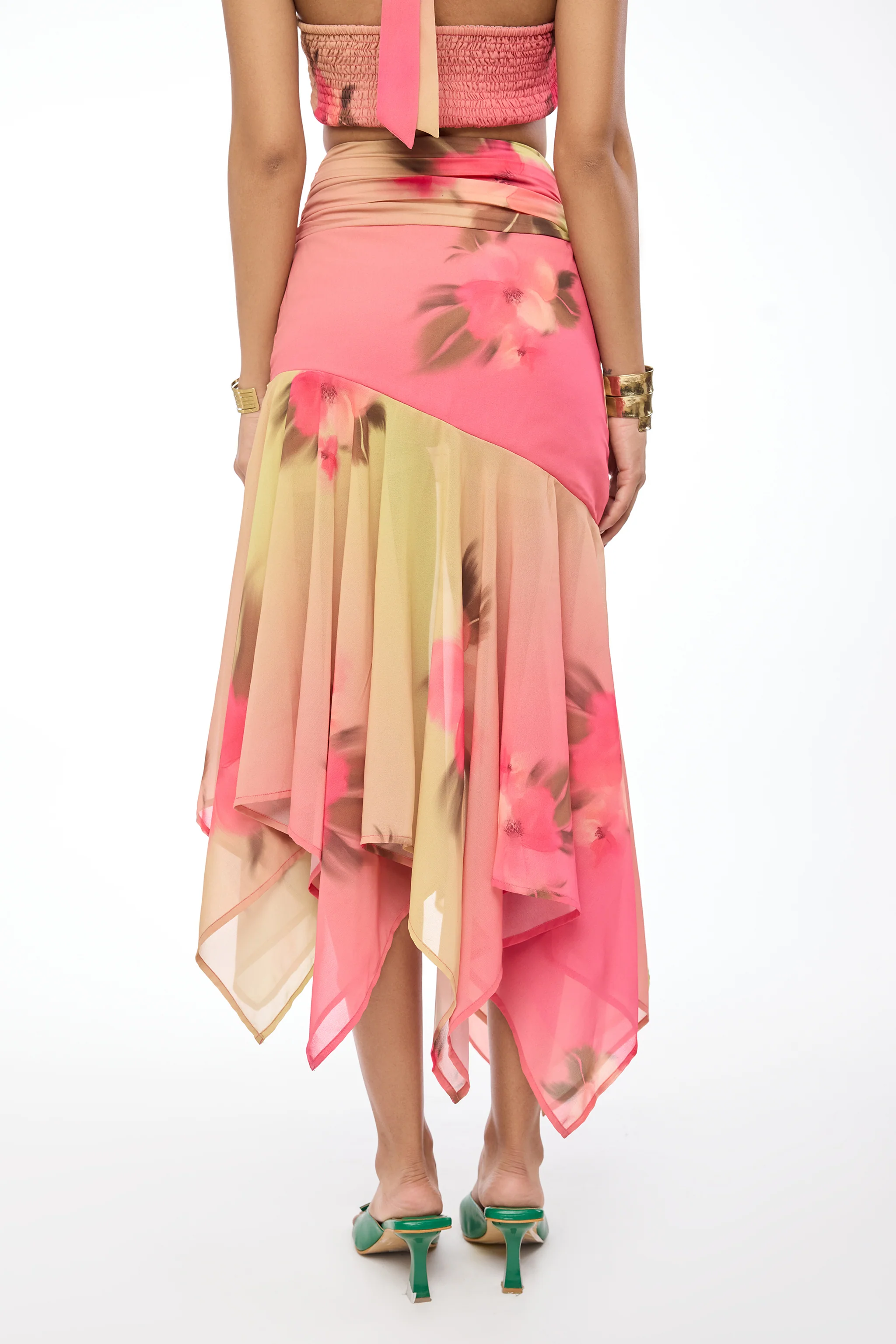 Tropical Bloom Ombre Maxi Skirt - Image 5