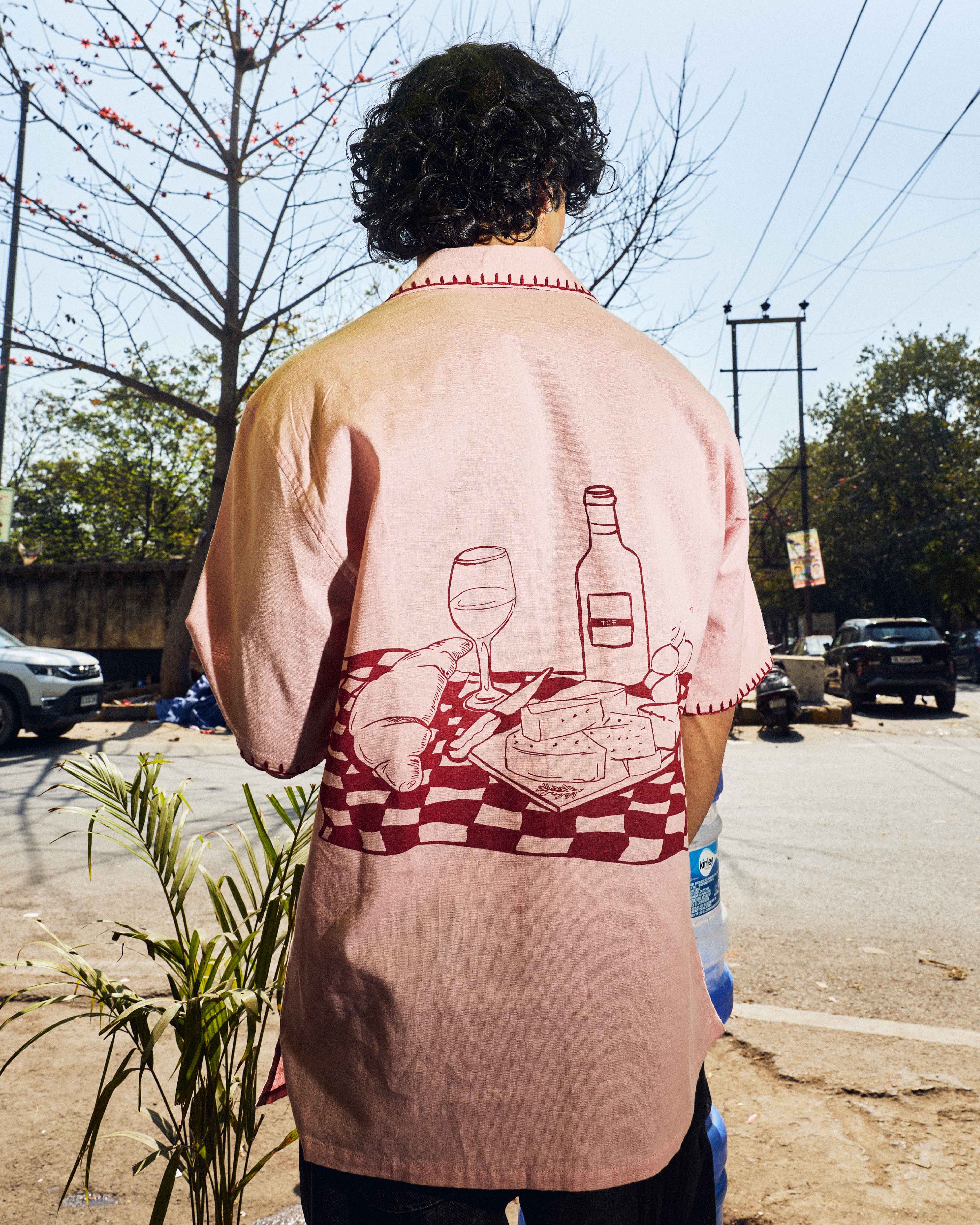 Tuscan Picnic Embroidered Cuban Shirt - Image 2