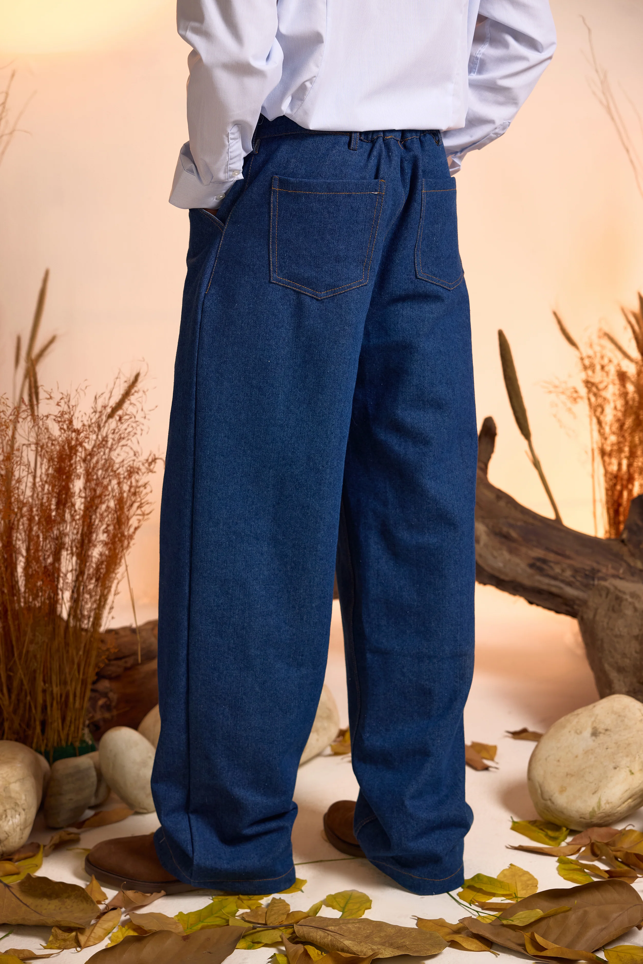 Vintage Inspired Contrast Jacket & Jeans Set-Men - Image 6