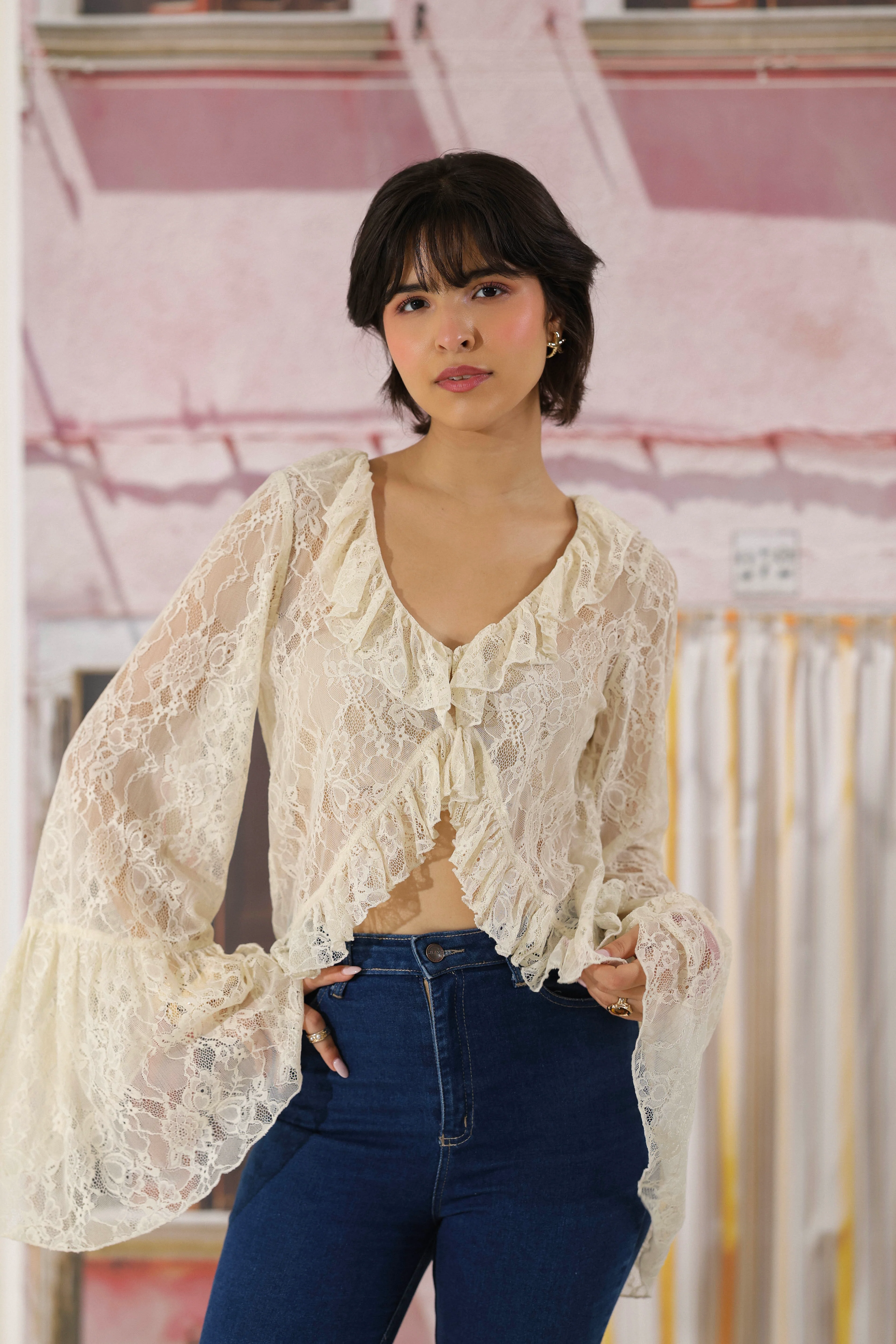 Vintage Veil Lace Top - Image 3