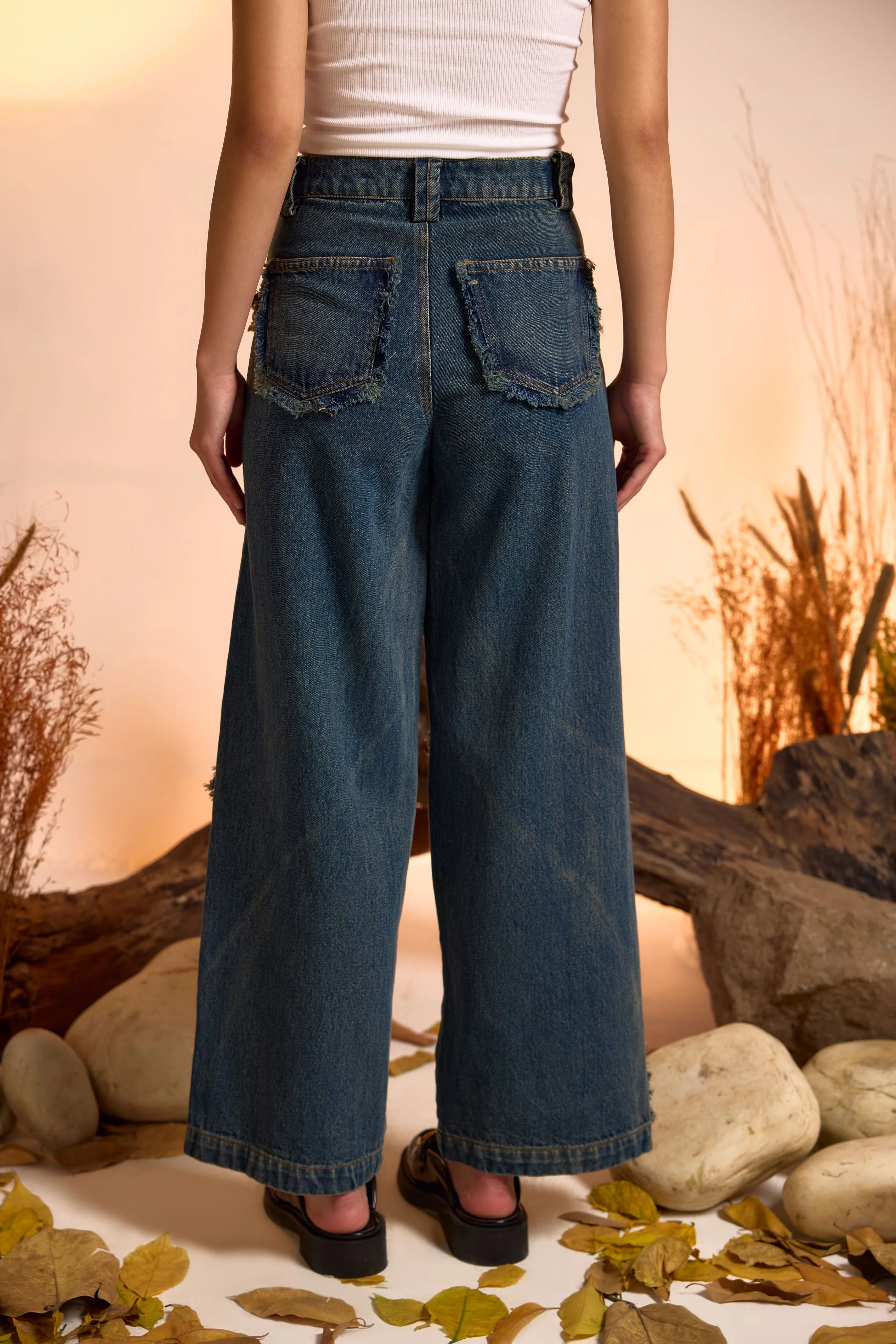 Vintage Wash Distressed Jeans - Image 2