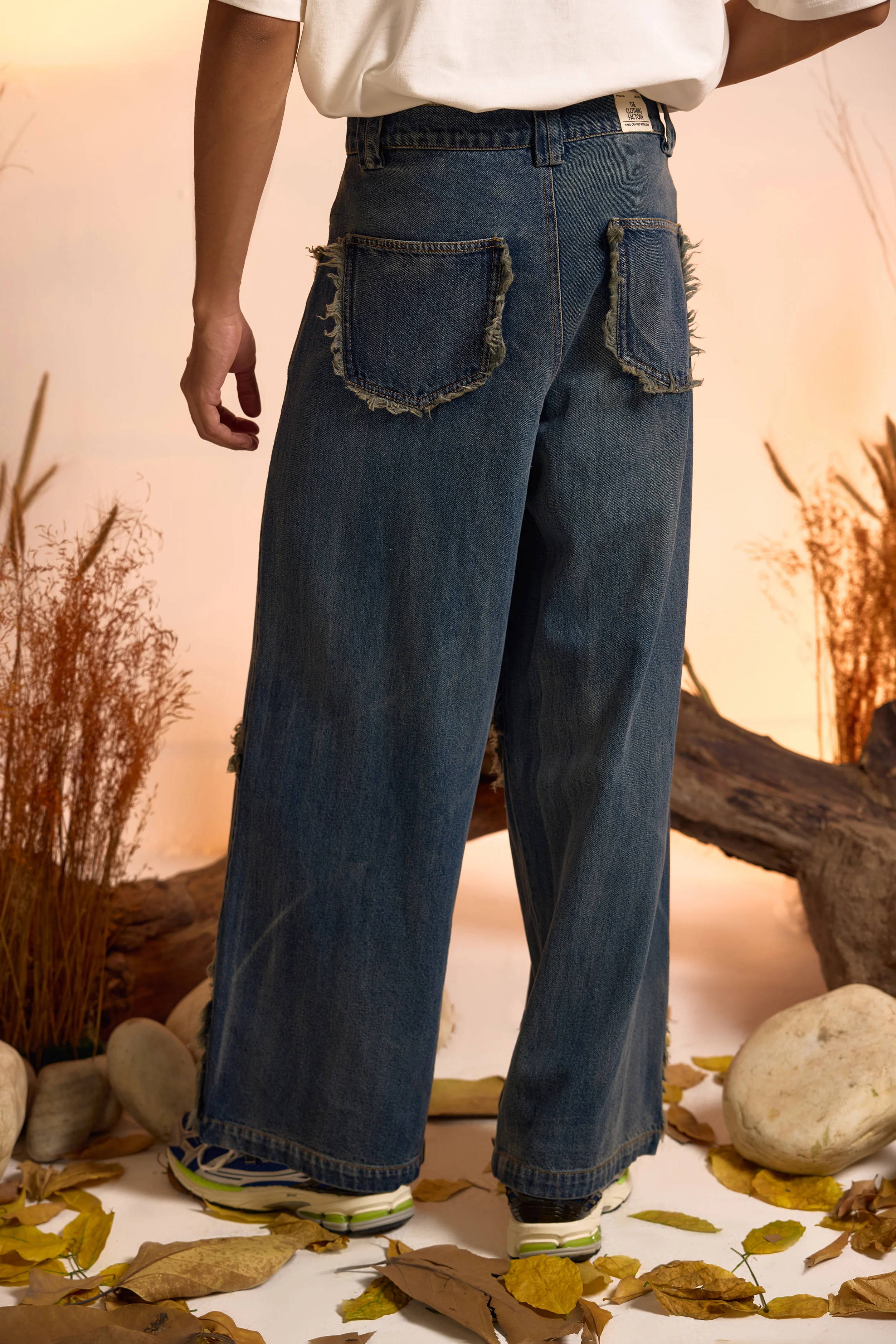 Vintage Wash Distressed Jeans-Men - Image 3