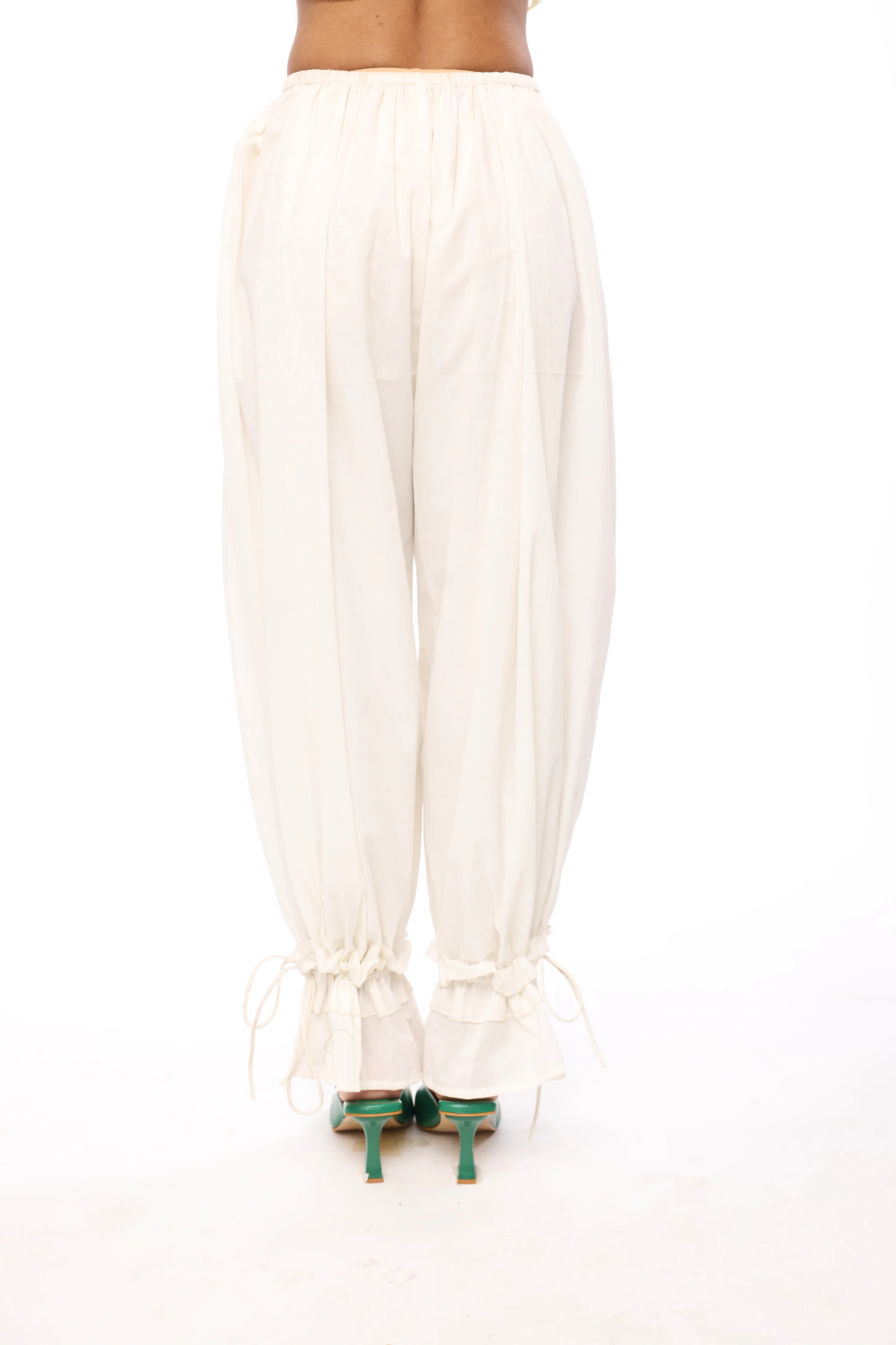 Whimsical Cloud-Puff Ruffle Pants - Image 3