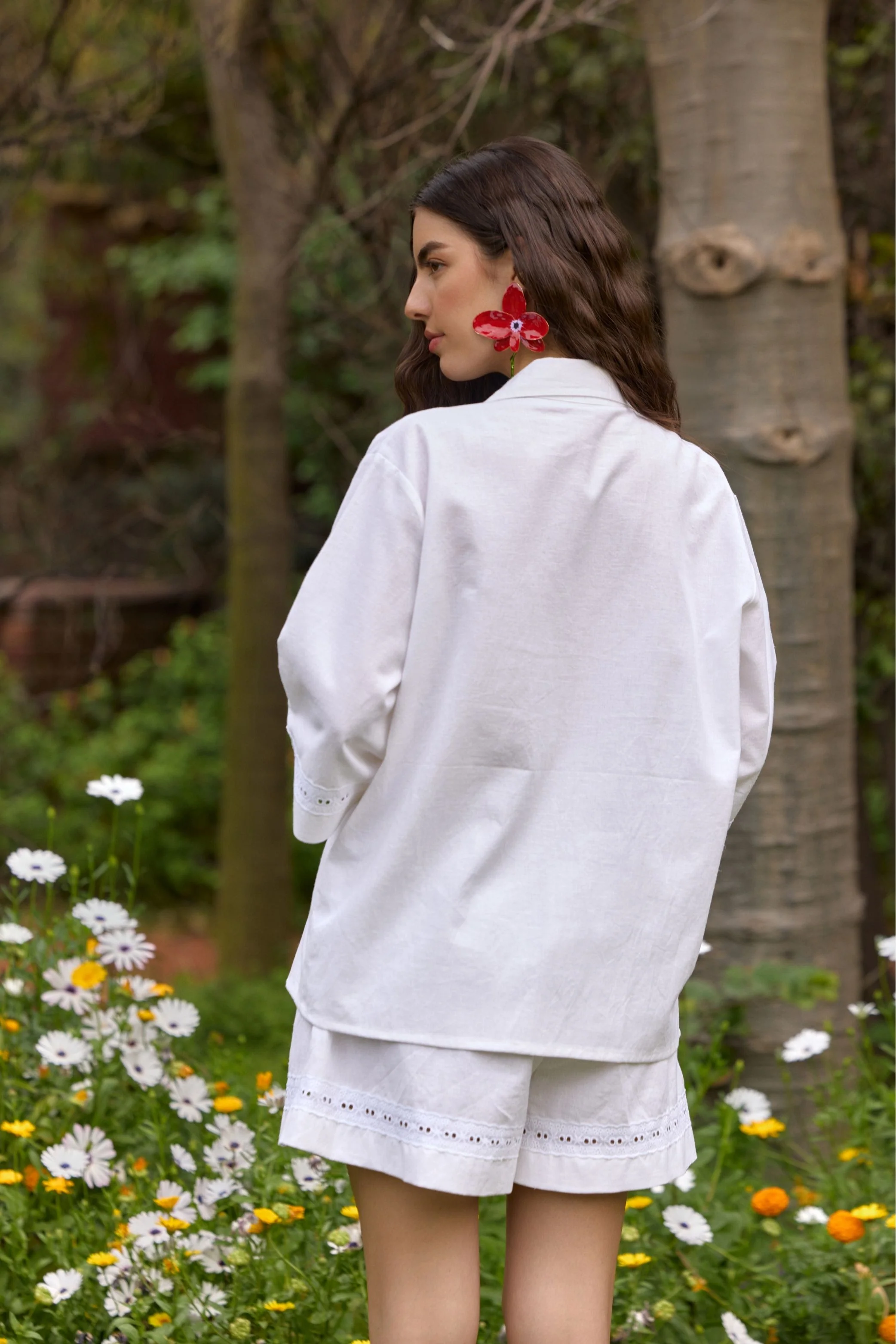 White Cotton Eyelet Co-ord Set - Image 4
