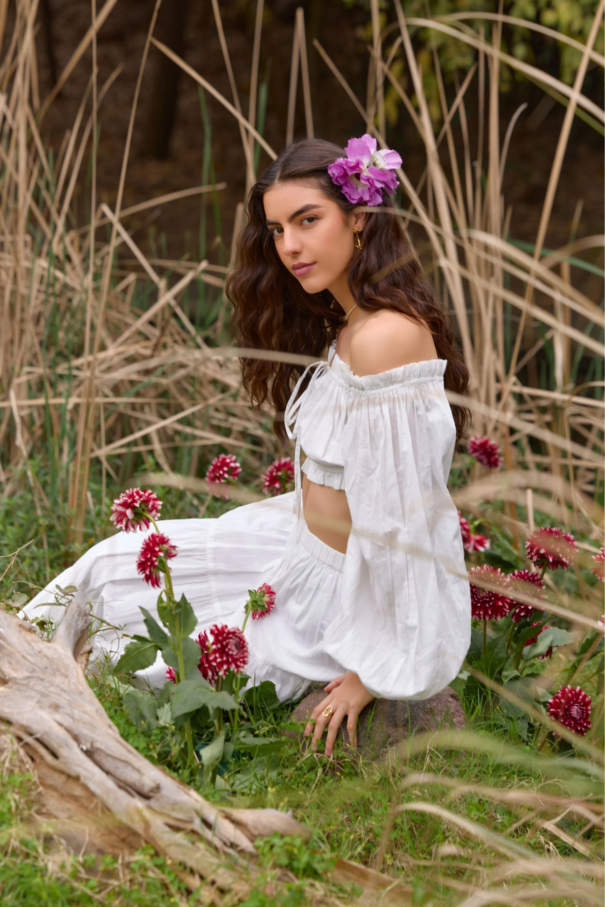 White Off-Shoulder Co-ord Set - Image 6