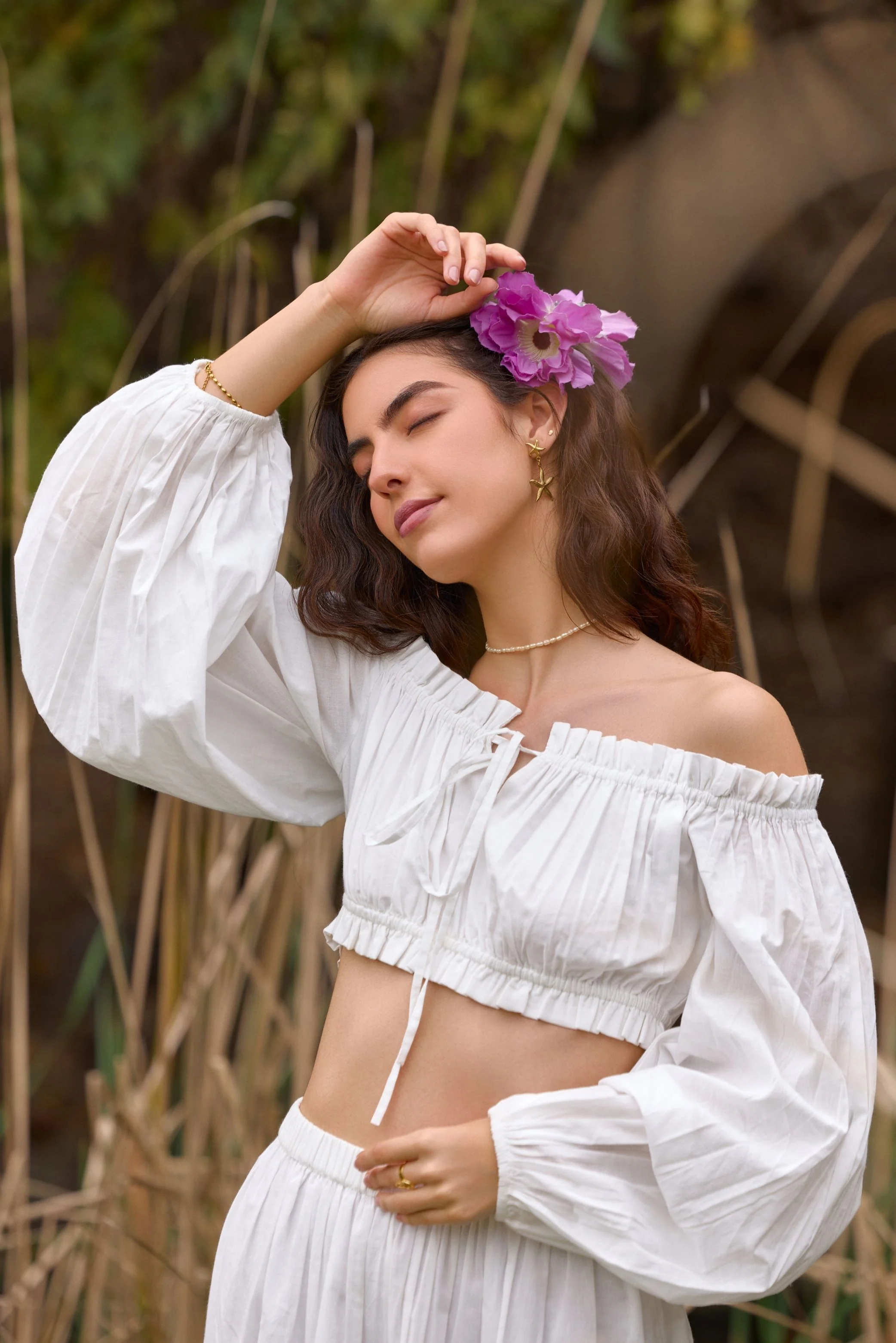 White Off-Shoulder Co-ord Set - Image 8