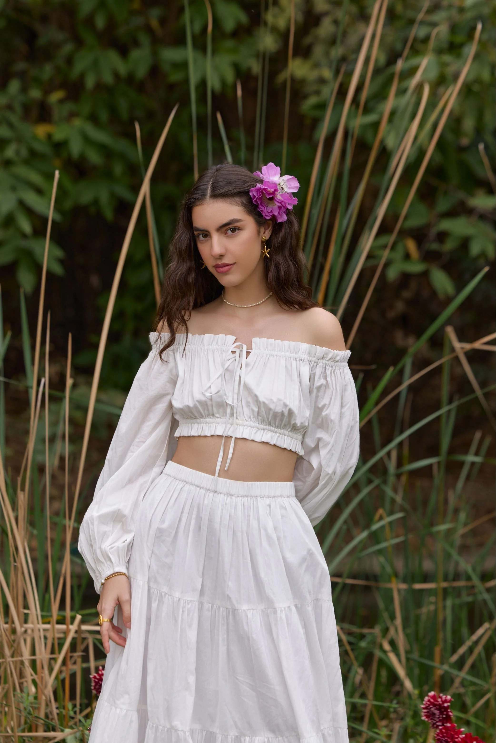 White Off-Shoulder Co-ord Set - Image 7