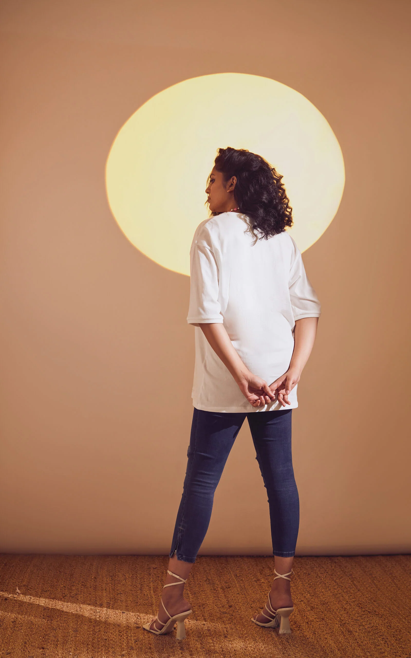 White Oversized Printed Round Neck T-Shirt (The hungover club) - Image 5