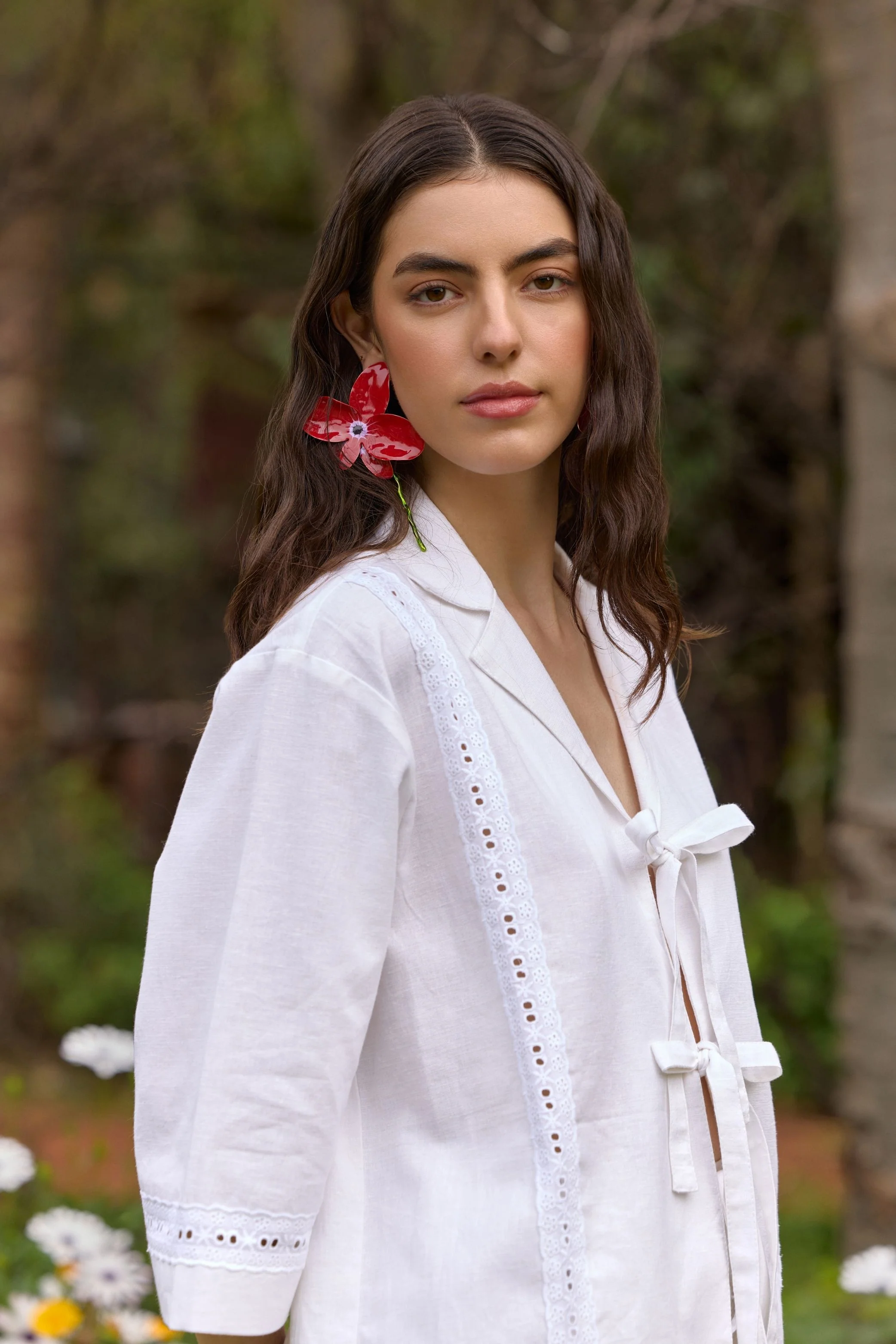White Cotton Eyelet Co-ord Set - Image 7