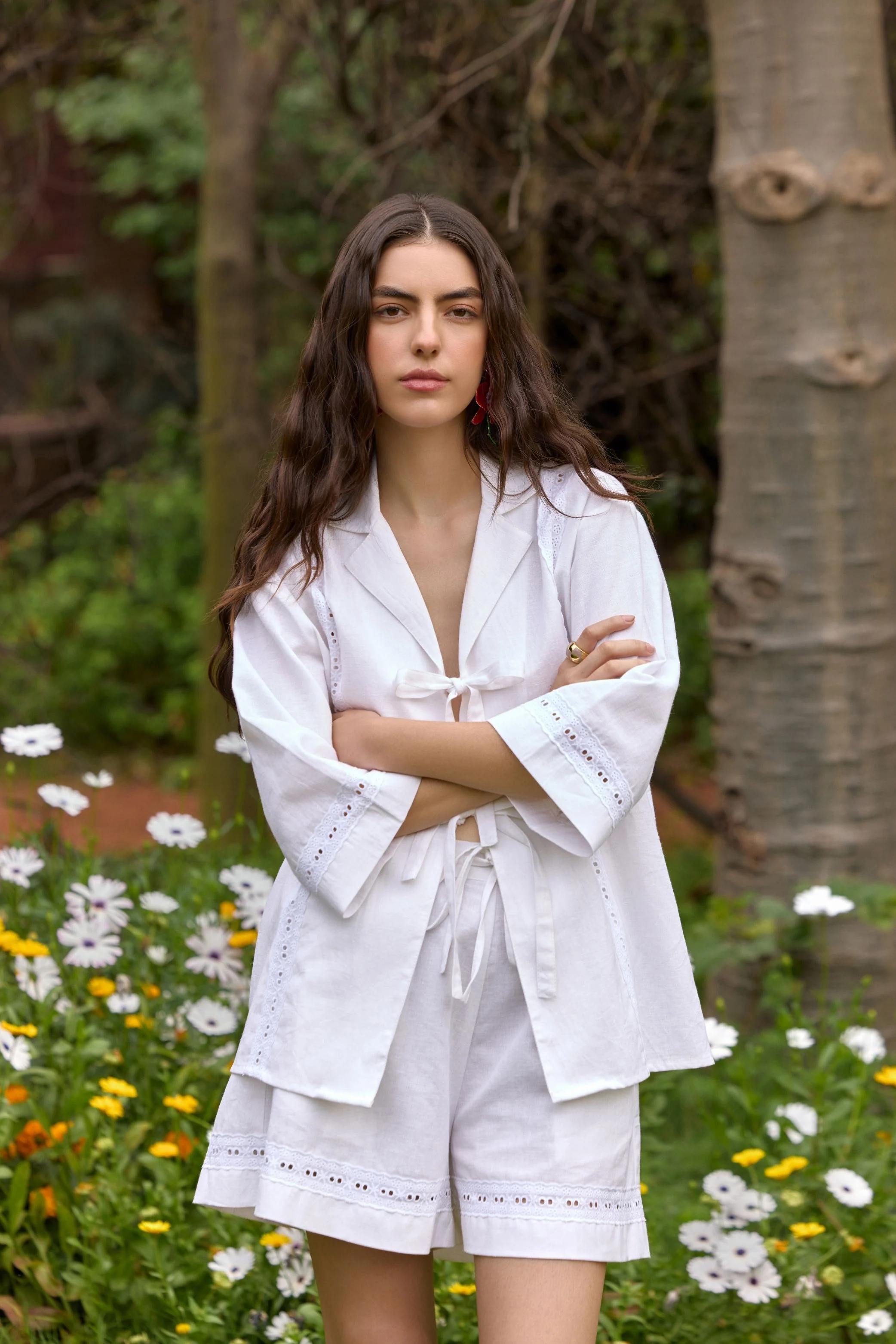 White Cotton Eyelet Co-ord Set - Image 5