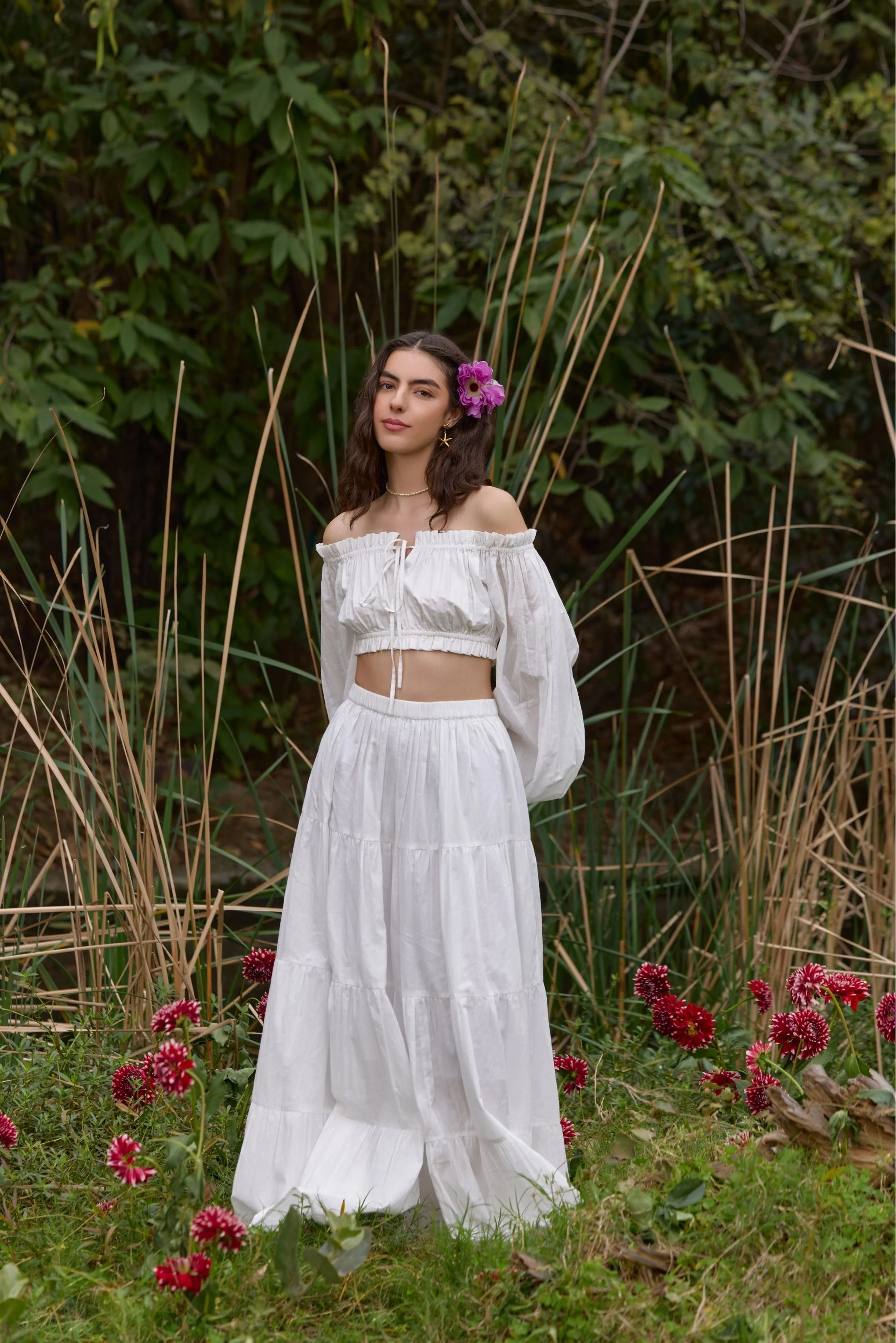 White Off-Shoulder Co-ord Set - Image 5