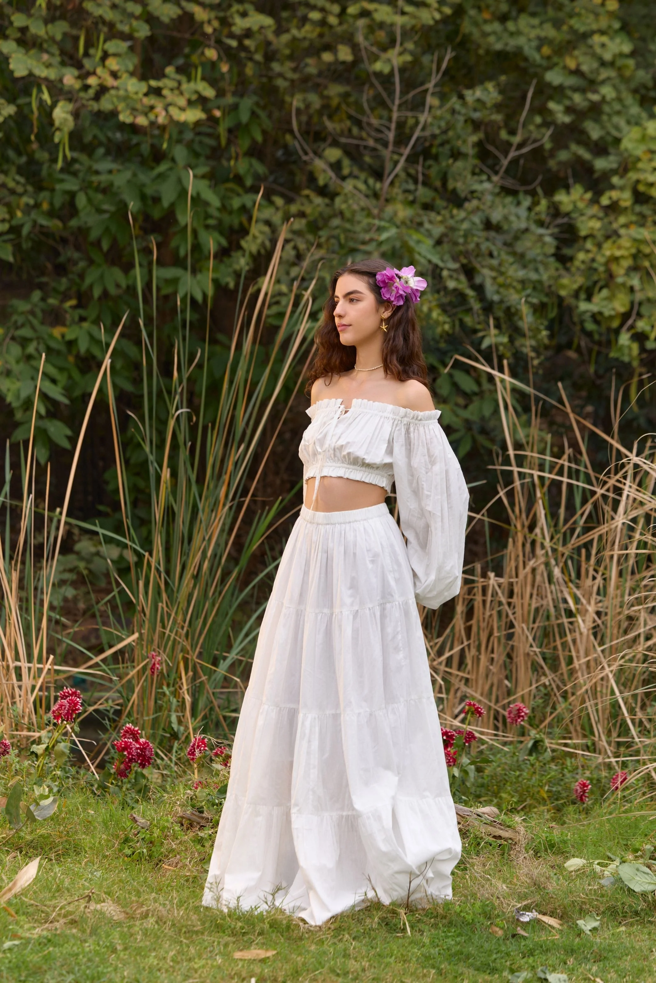 White Off-Shoulder Co-ord Set - Image 4