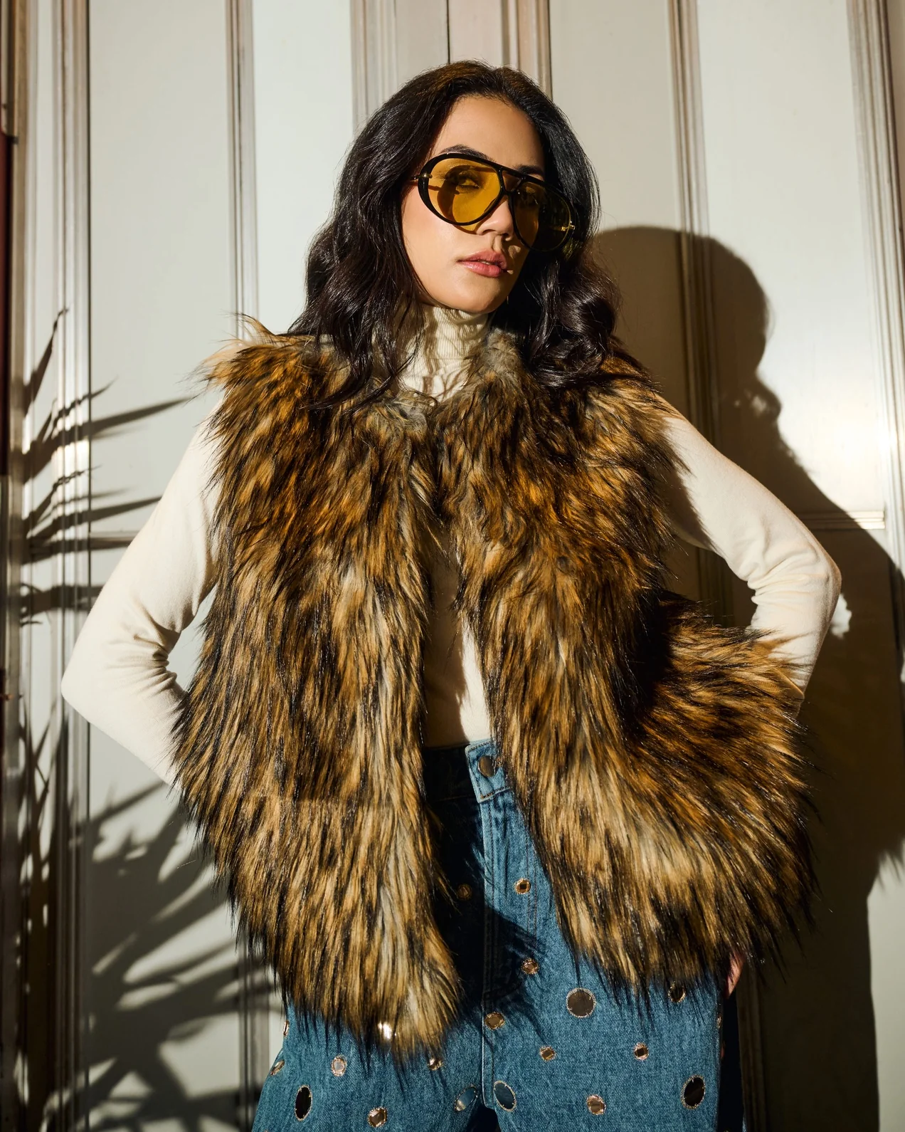 Wild Luxe Faux Fur Vest - Image 3