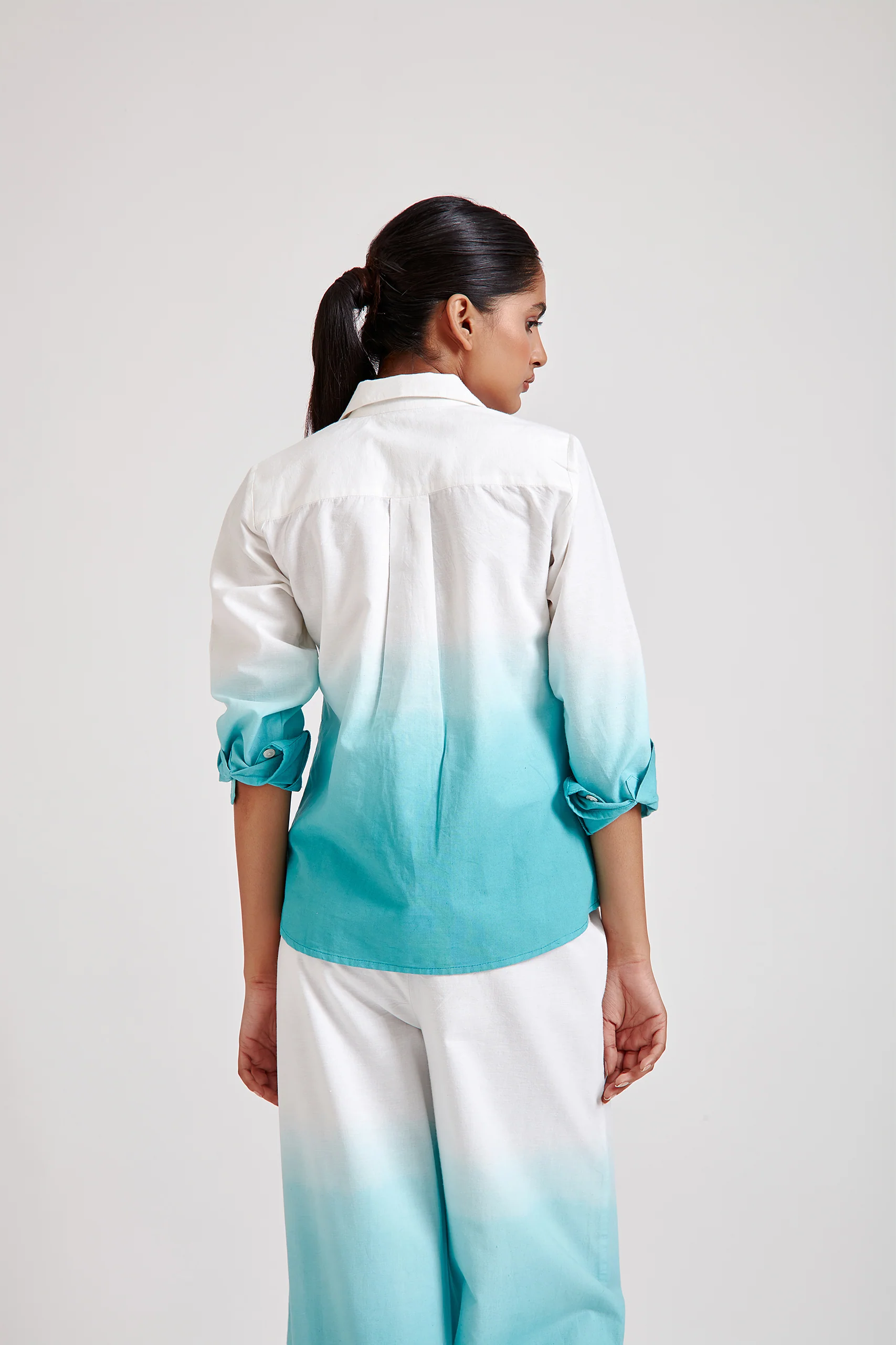 Blue Ombre Oversized Shirt - Image 3
