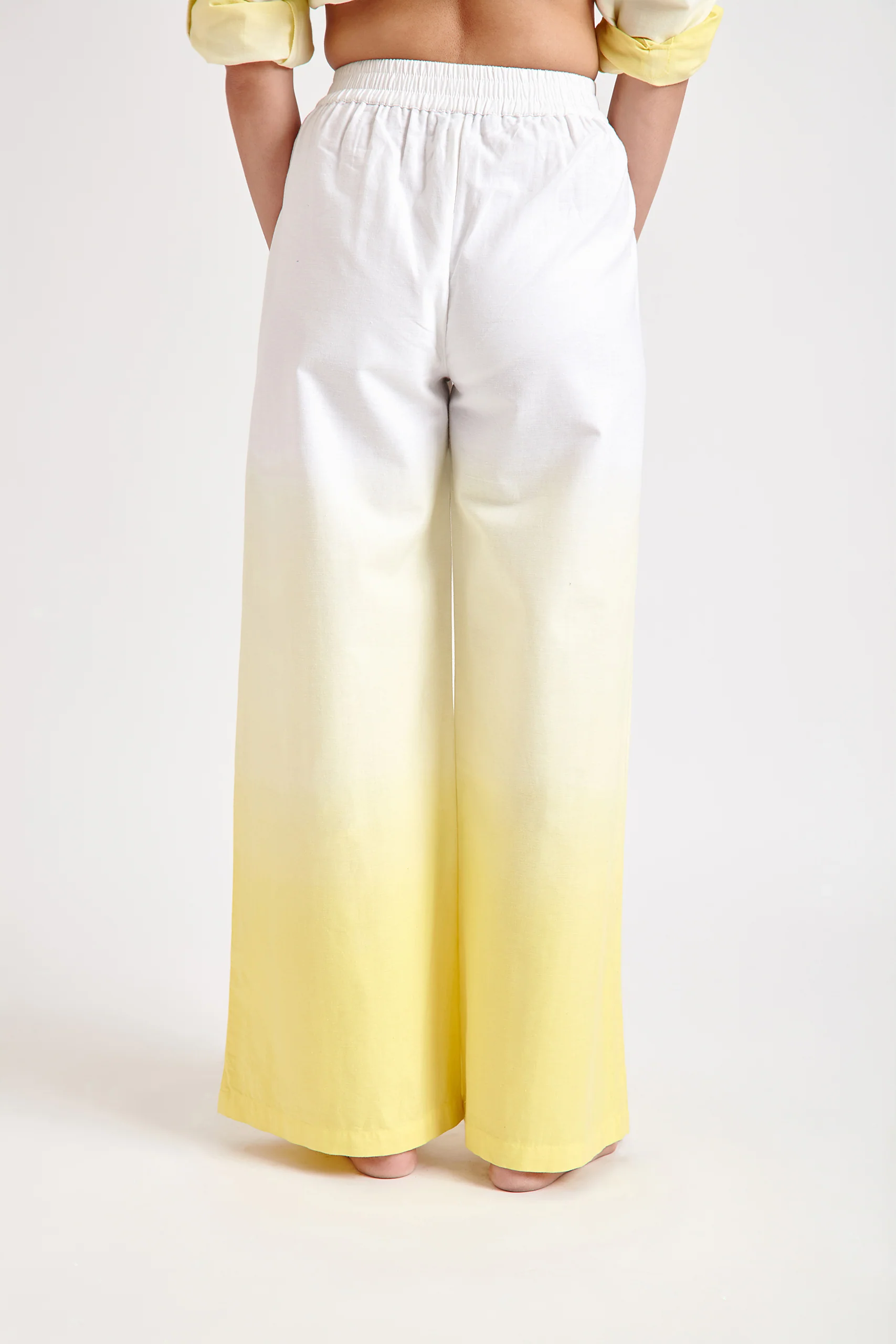 Yellow Ombre oversized Shirt and Trouser Set - Image 7
